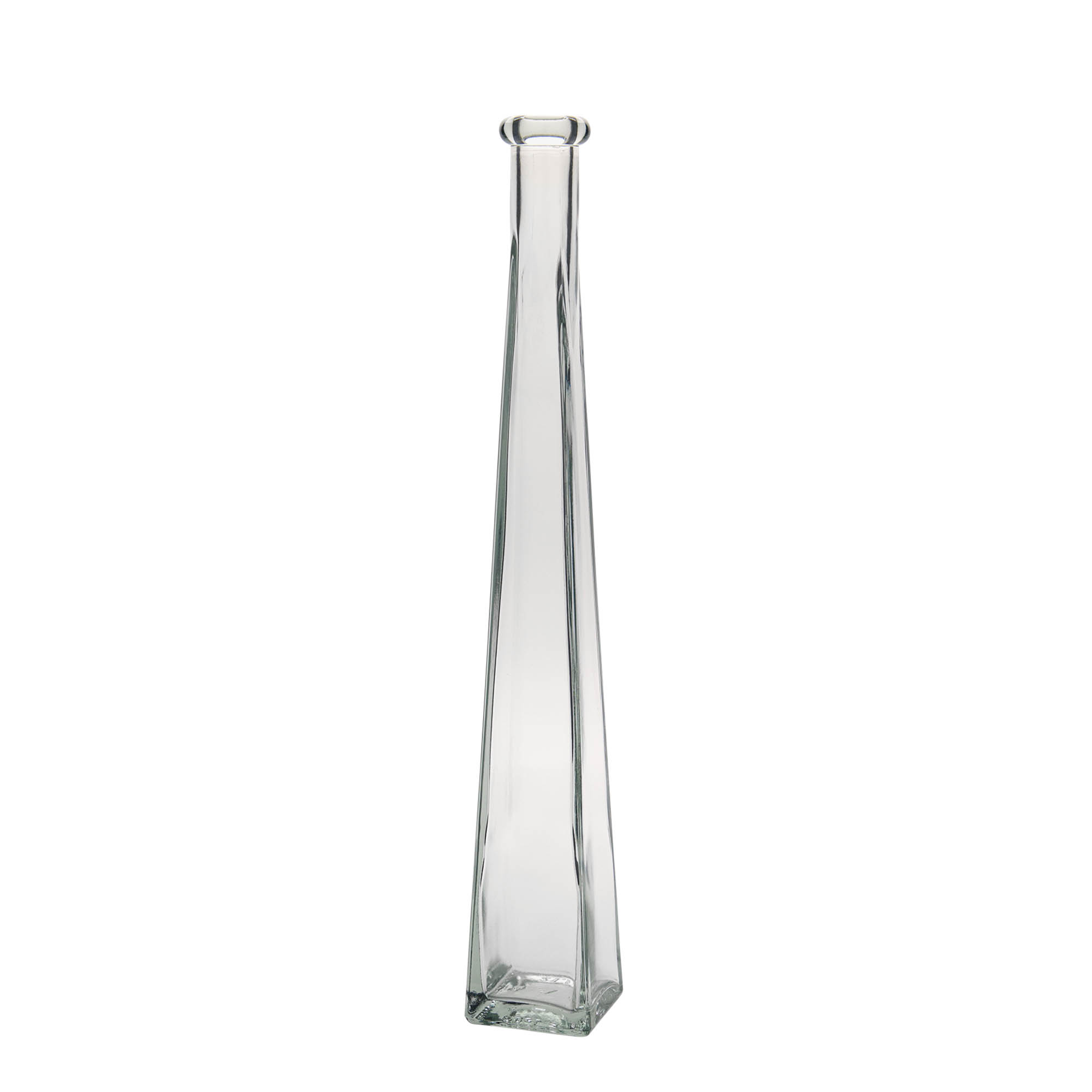 Botella de vidrio de 200 ml 'Dama Quadrato', cuadrada, boca: corcho