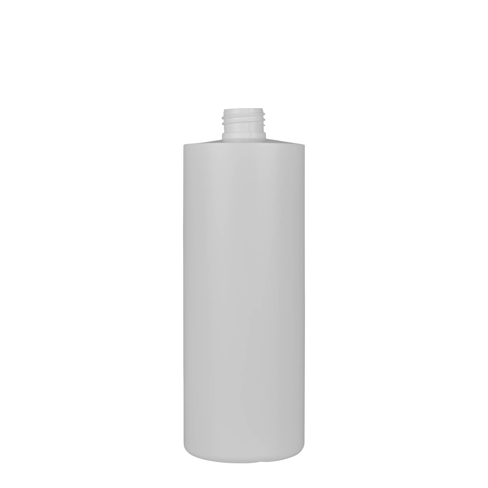 Botella de plástico de 500 ml 'Pipe', HDPE verde, blanco, boca: 24/410 Botella de plástico de 500 ml 'Pipe', HDPE verde, blanco, boca: 24/410