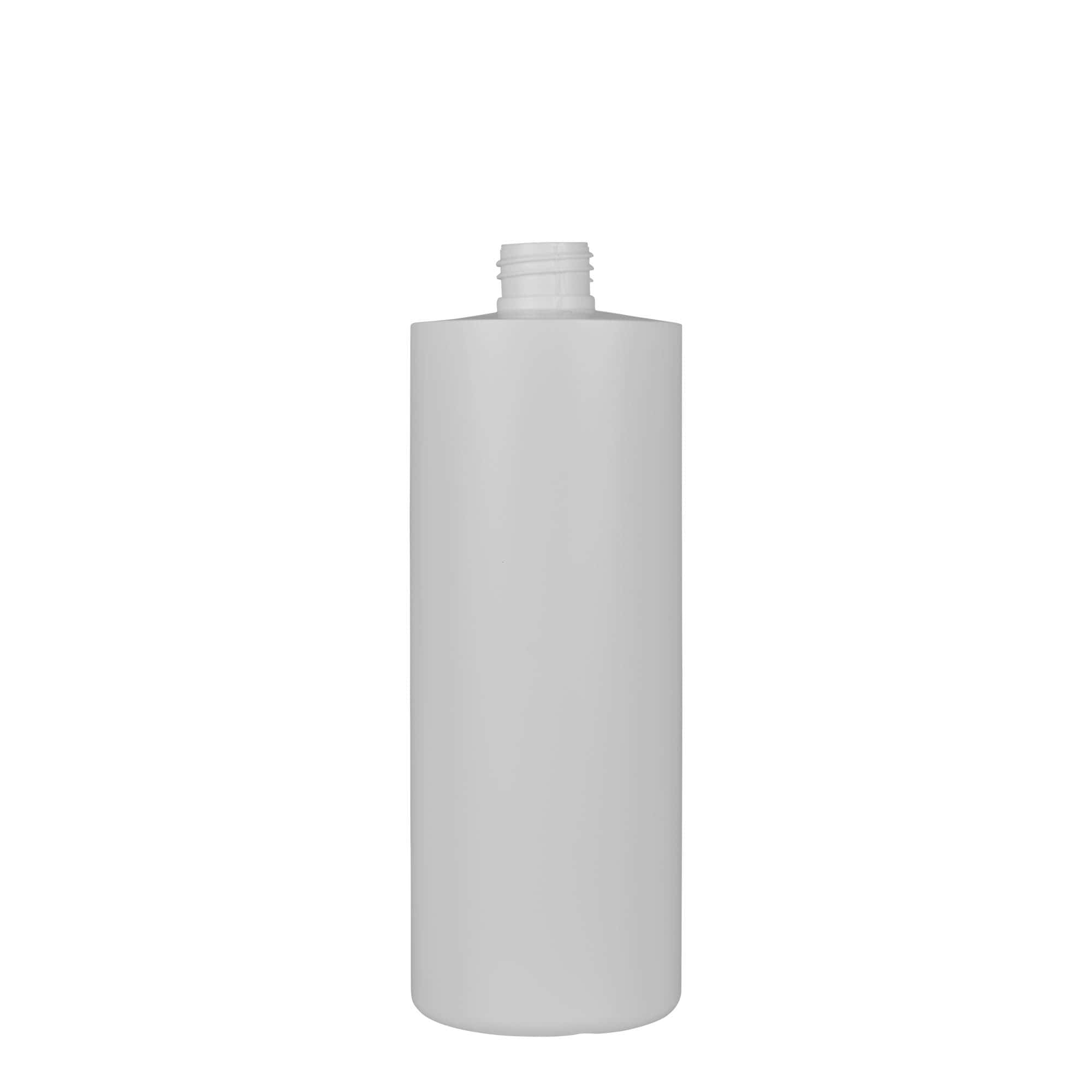 Botella de plástico de 500 ml «Pipe», HDPE verde, blanco, boca: 24/410