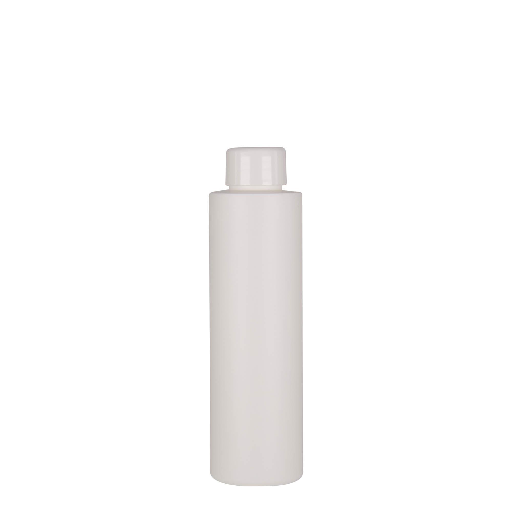 Botella de plástico de 150 ml 'Pipe', HDPE, blanca, boca: 24/410