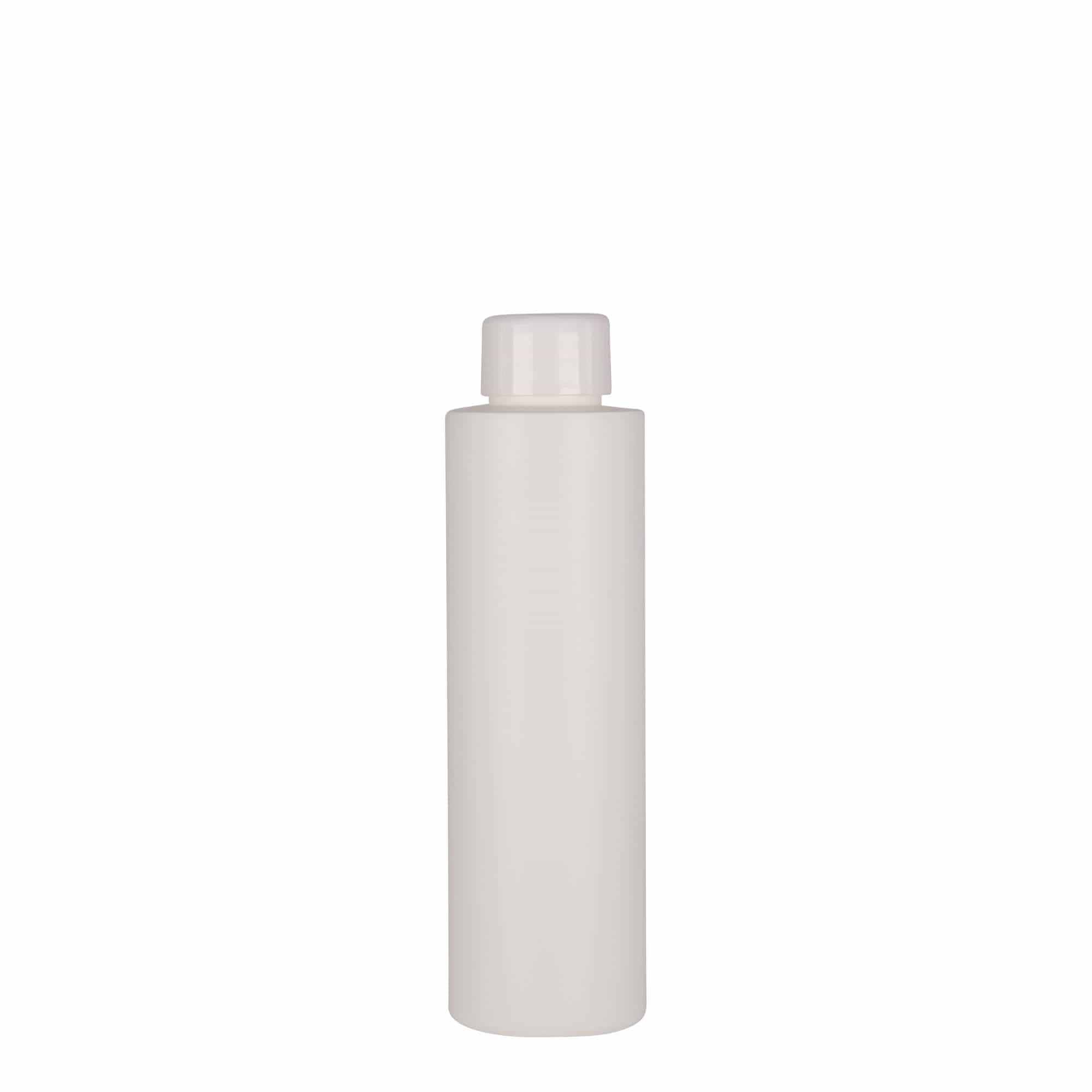 Botella de plástico de 150 ml 'Pipe', HDPE, blanca, boca: 24/410