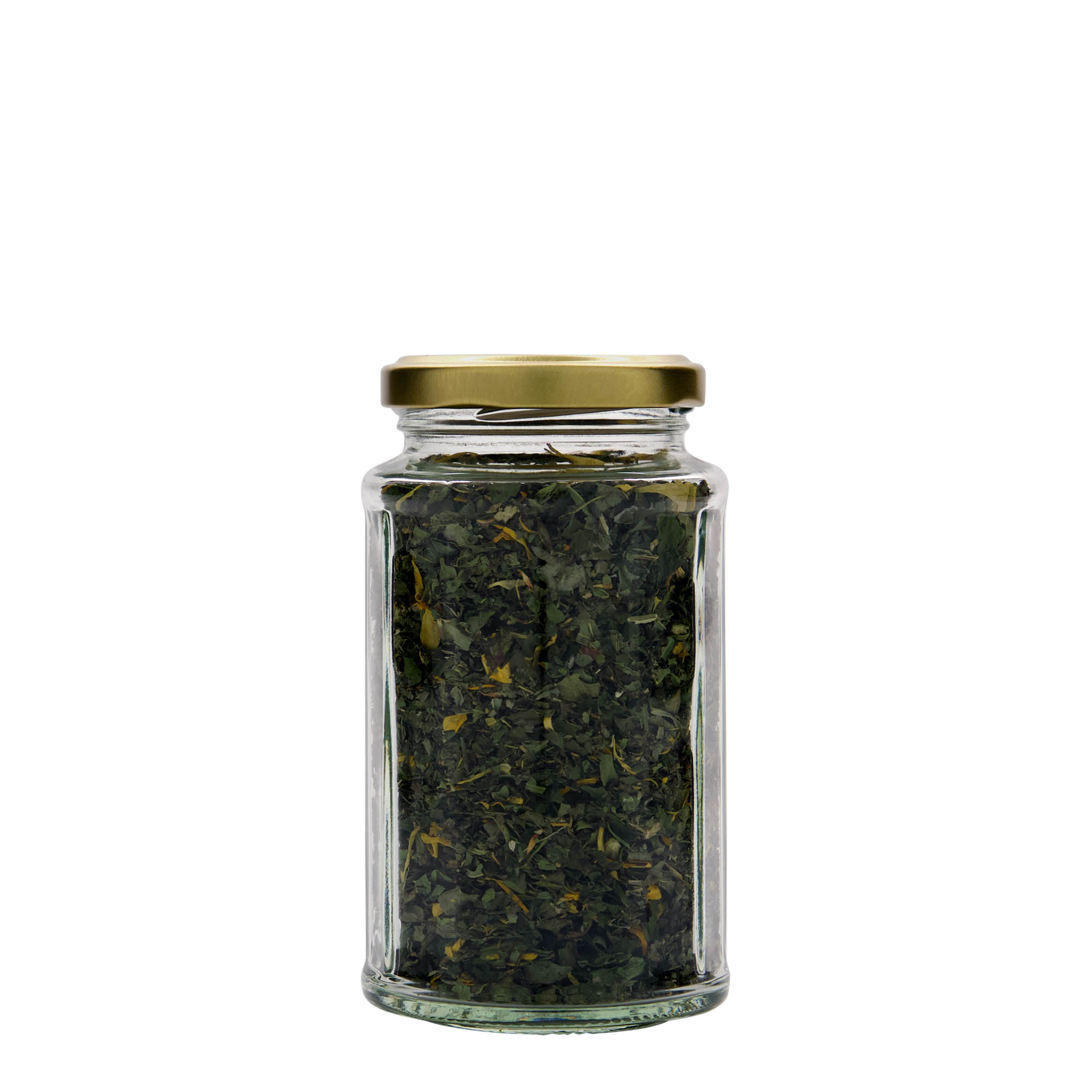 288 ml tarro hexagonal, doce lados, boca: Twist-Off (TO 58)