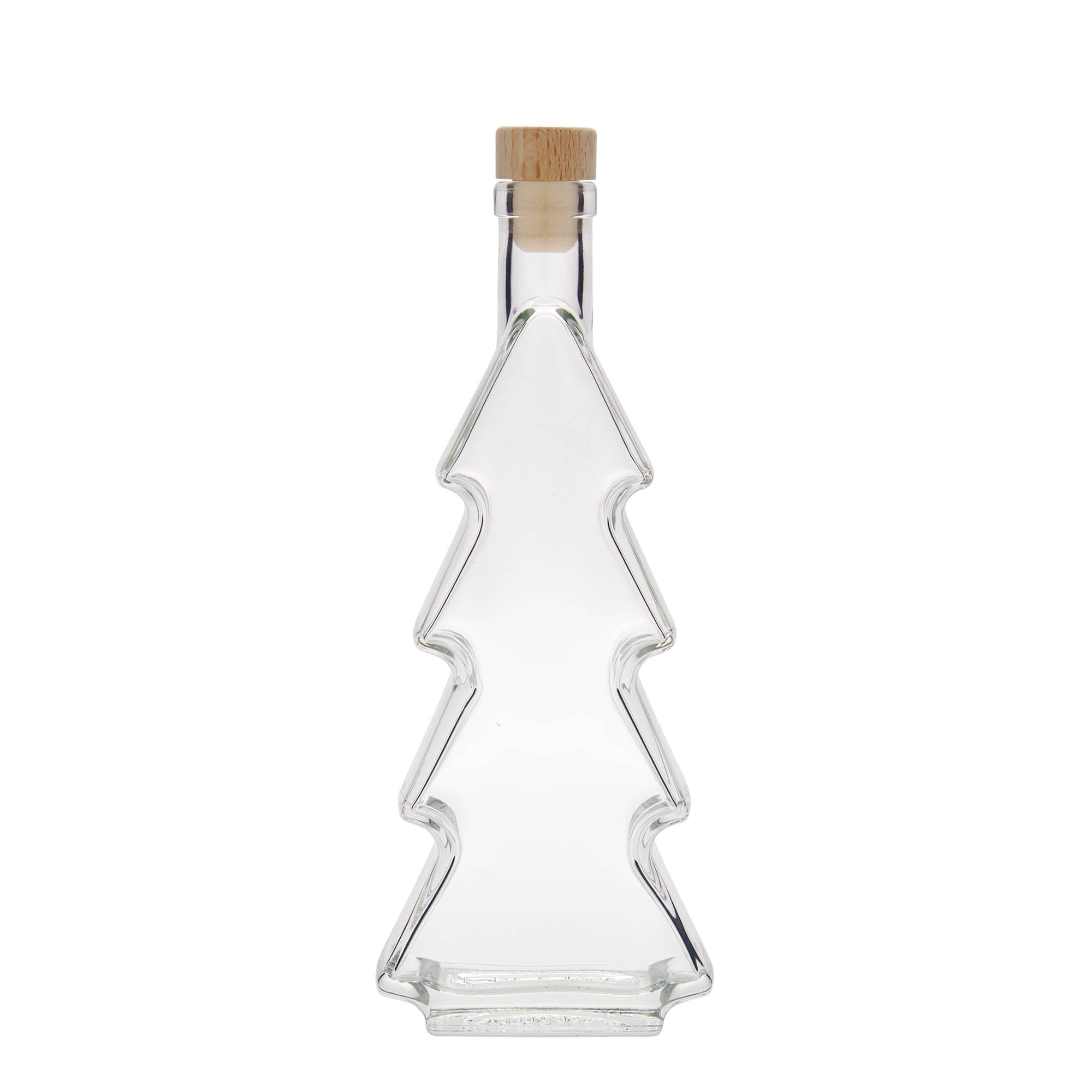 Botella de cristal de 350 ml 'Árbol de Navidad', boca: corcho