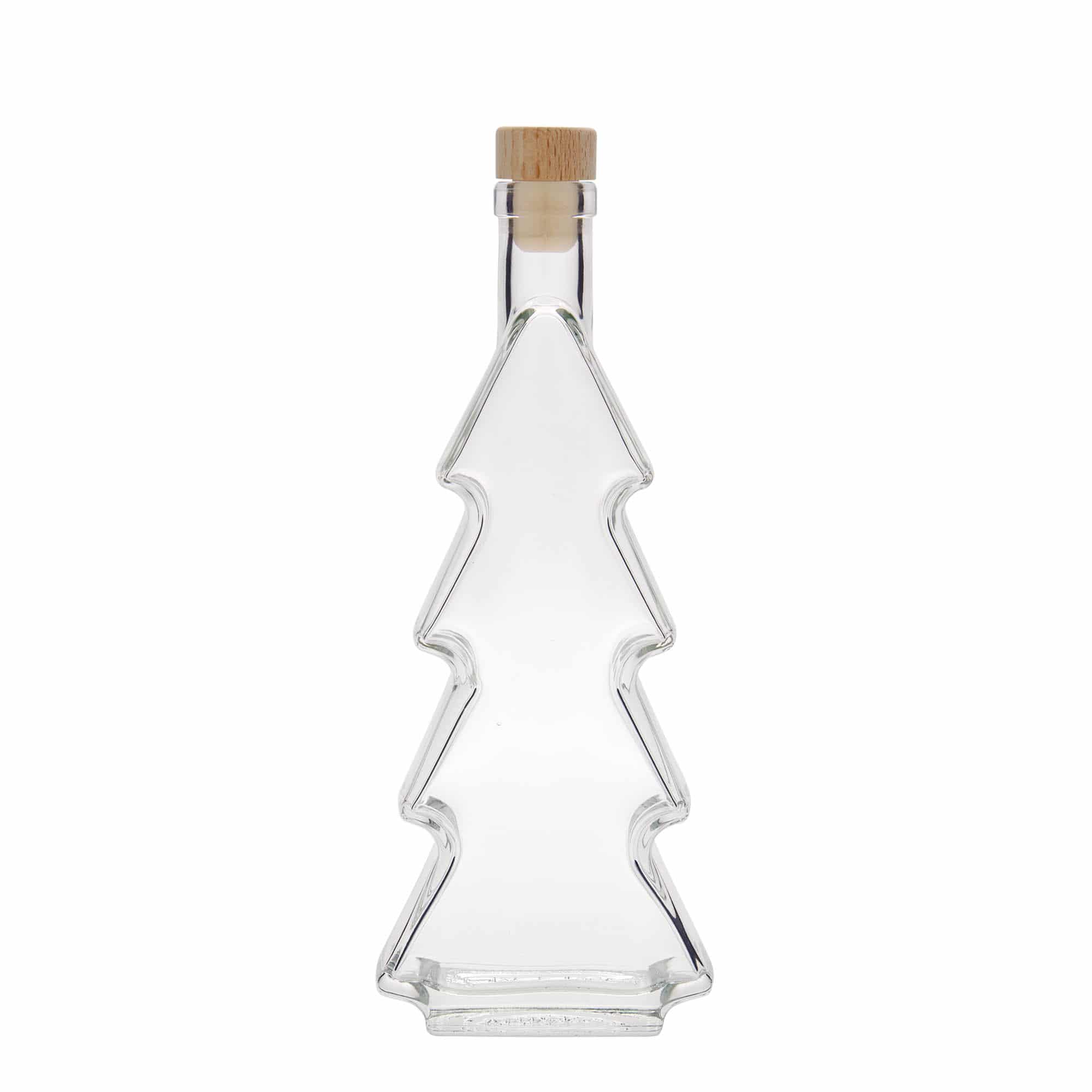Botella de cristal de 350 ml 'Árbol de Navidad', boca: corcho