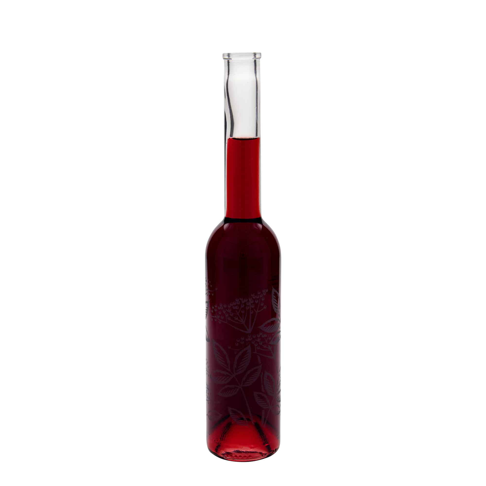 Botella de vidrio de 350 ml 'Opera', motivo: saúco, boca: corcho Botella de vidrio de 350 ml 'Opera', motivo: saúco, boca: corcho
