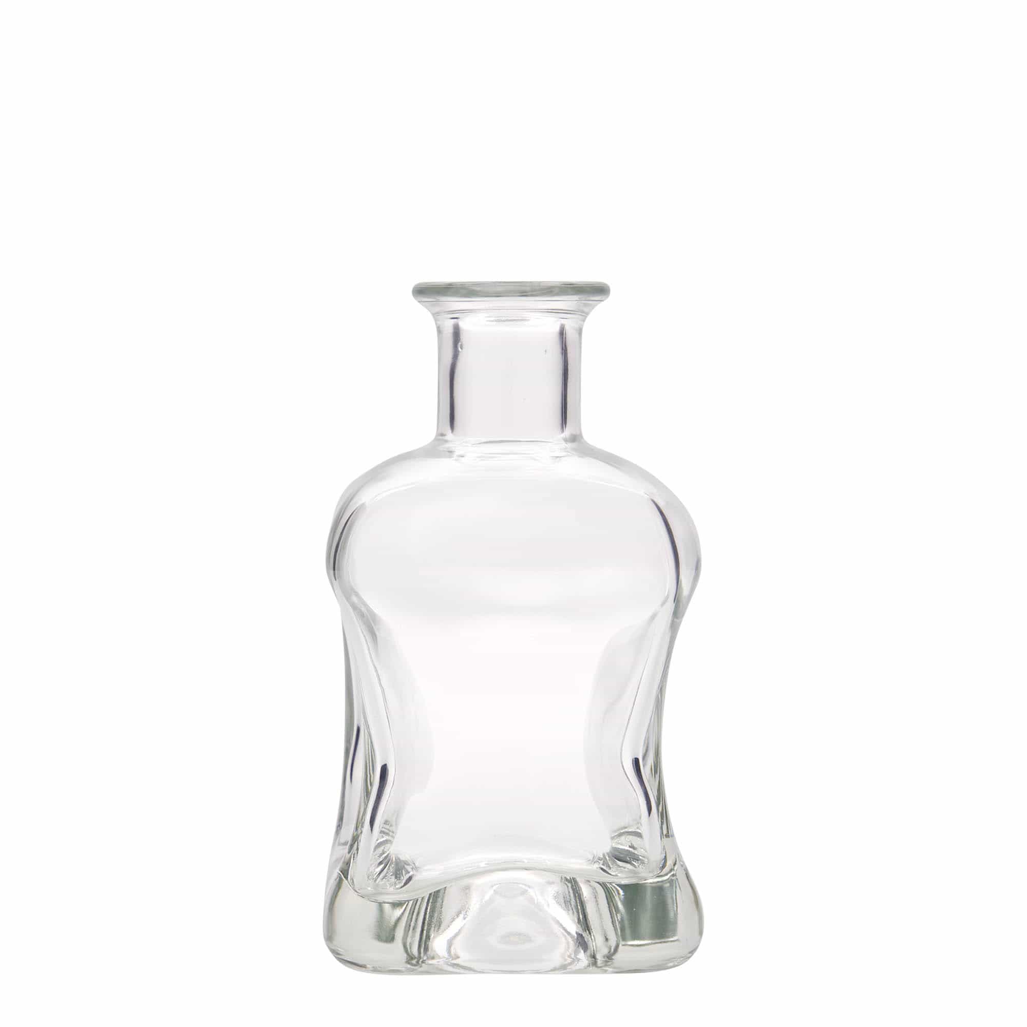 Botella de vidrio de 350 ml 'Dublin', cuadrada, boca: corcho