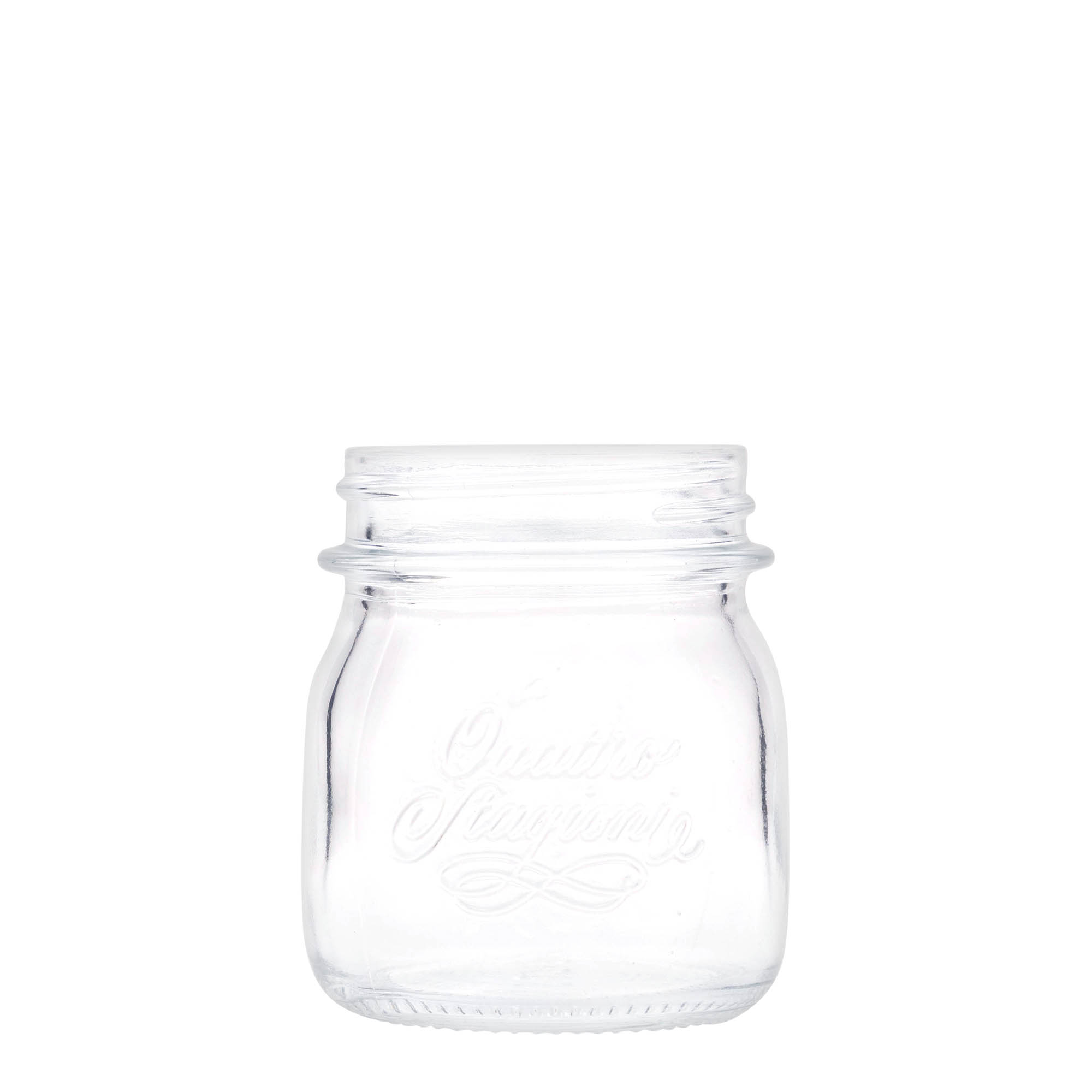 250 ml frasco de vidrio 'Quattro Stagioni', boca: cierre de rosca 250 ml frasco de vidrio 'Quattro Stagioni', boca: cierre de rosca