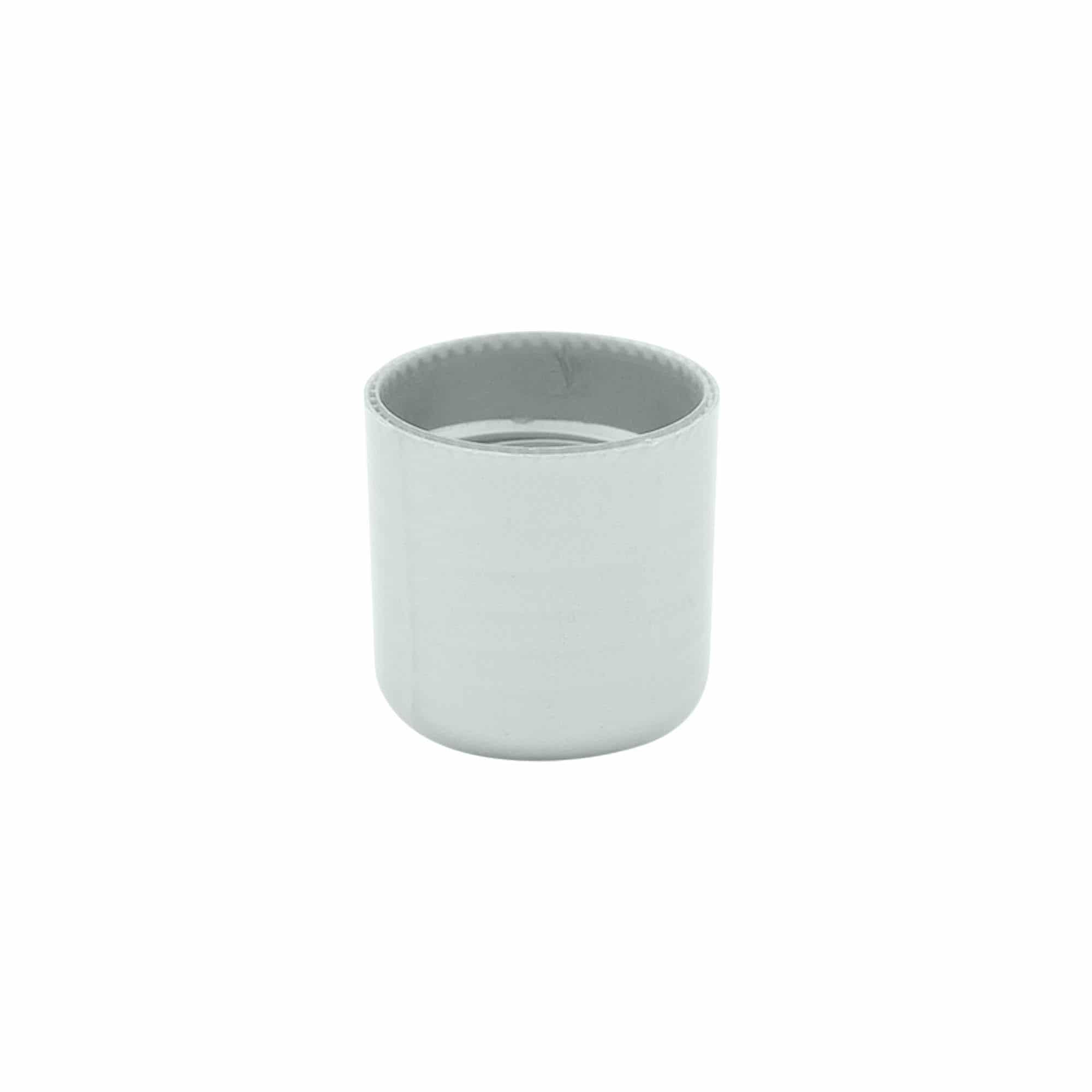 Tapón de rosca con inserto dosificador, plástico de PP, plateado, para boca: 24/410