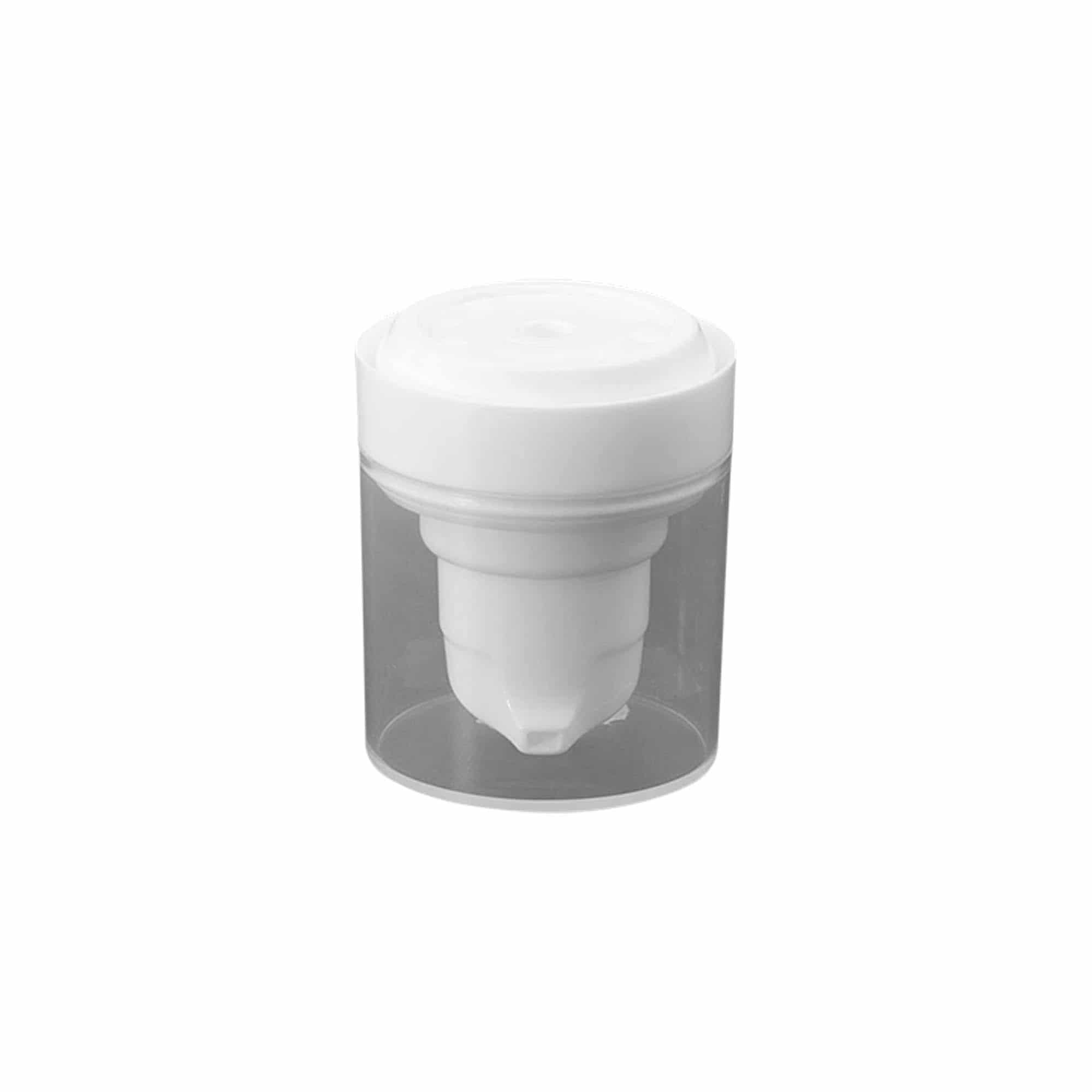 Dispensador Airless con cabezal de bombeo 'Micro', plástico de PP, blanco