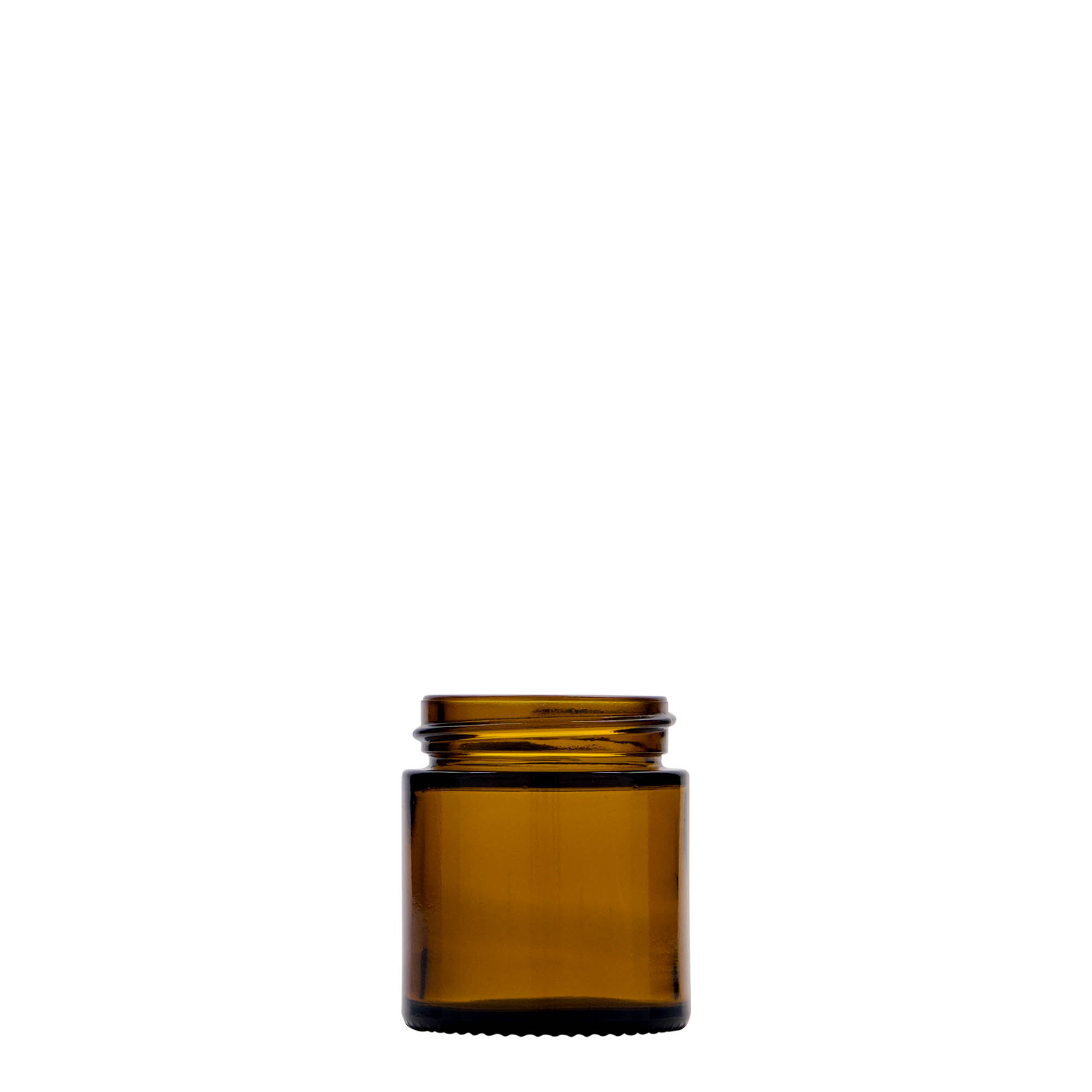 30 ml tarro «Brown Line», vidrio, marrón, boca: cierre de rosca