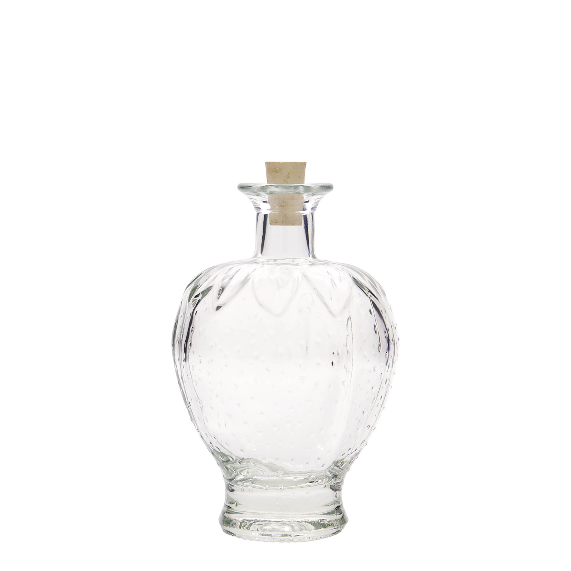 Botella de vidrio de 200 ml 'Fresa', boca: corcho