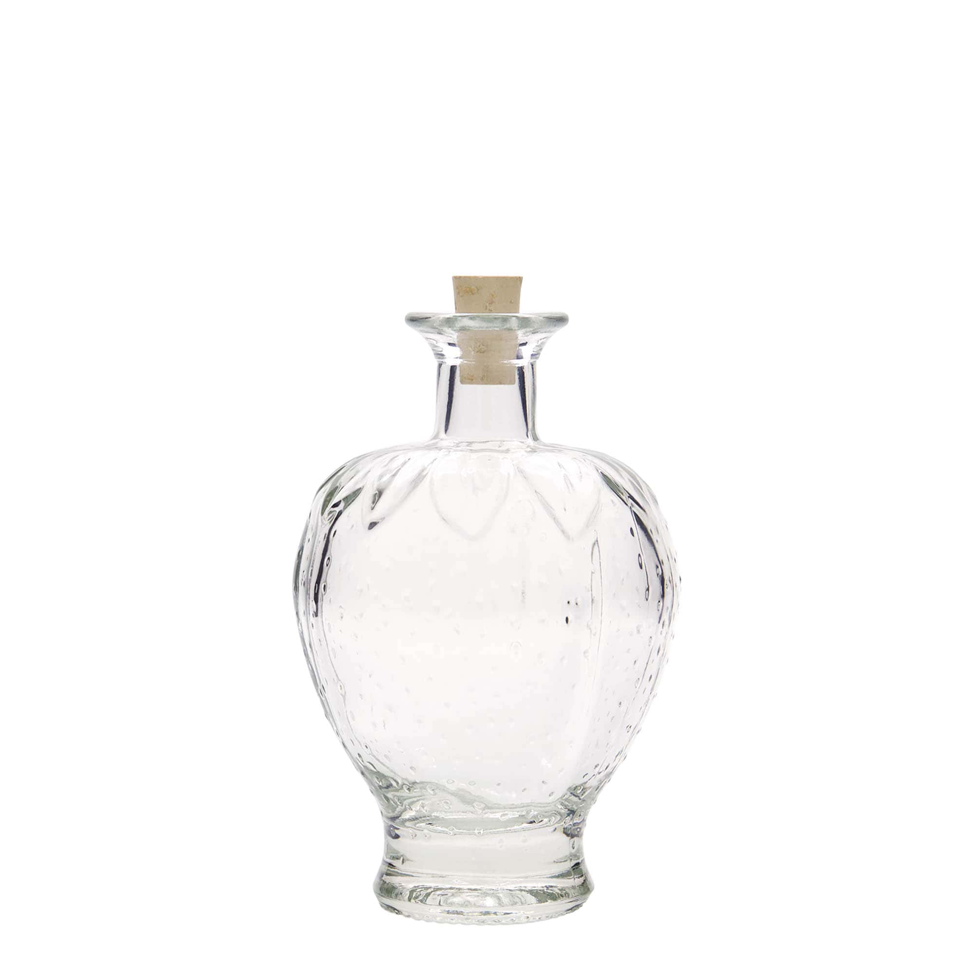 Botella de vidrio de 200 ml 'Fresa', boca: corcho
