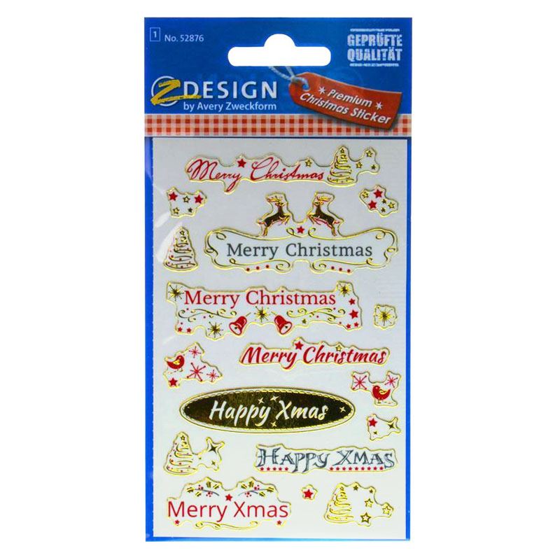 Pegatinas Zweckform 'Feliz Navidad', papel, multicolor Pegatinas Zweckform 'Feliz Navidad', papel, multicolor