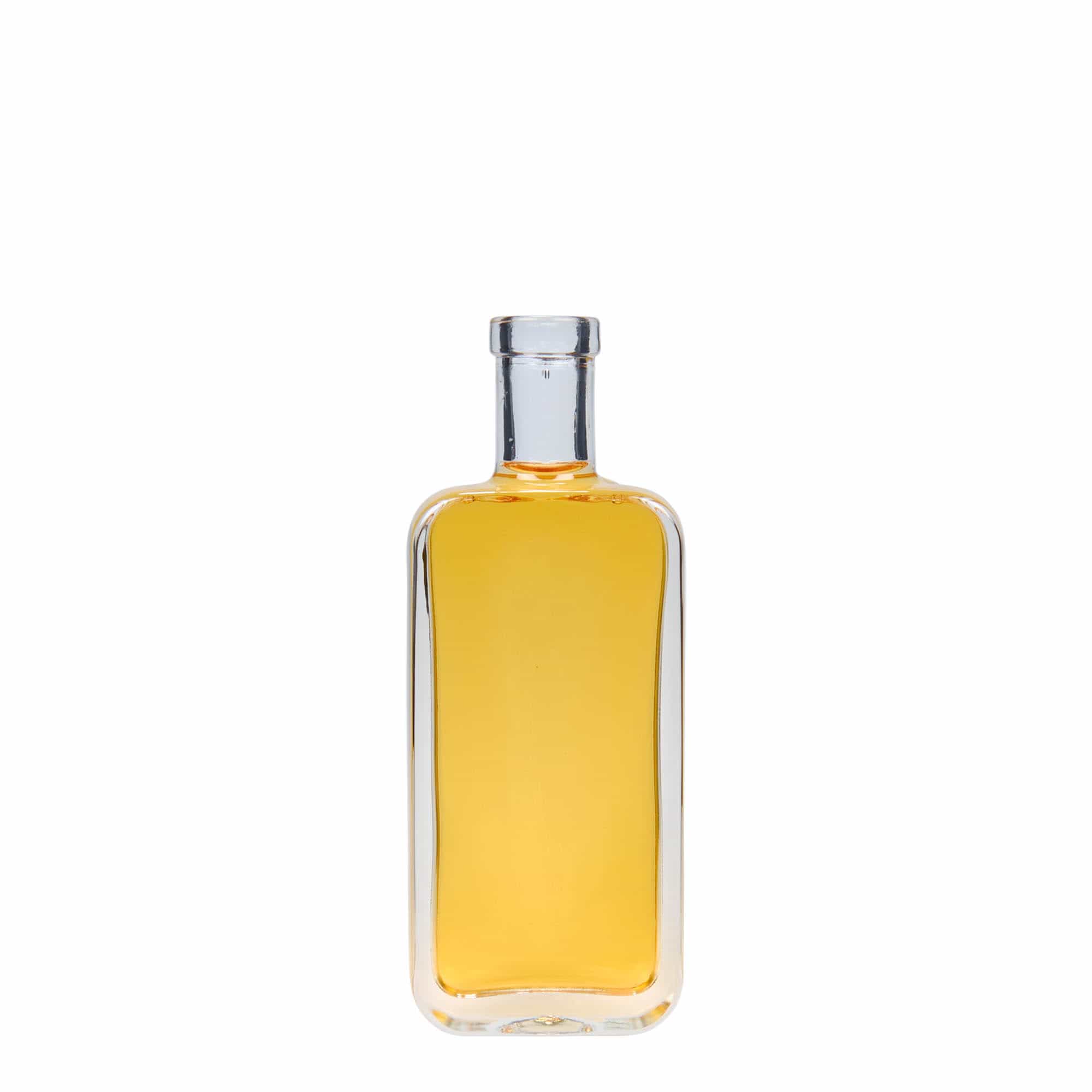 Botella de cristal de 100 ml «Nice», rectangular, boca: corcho