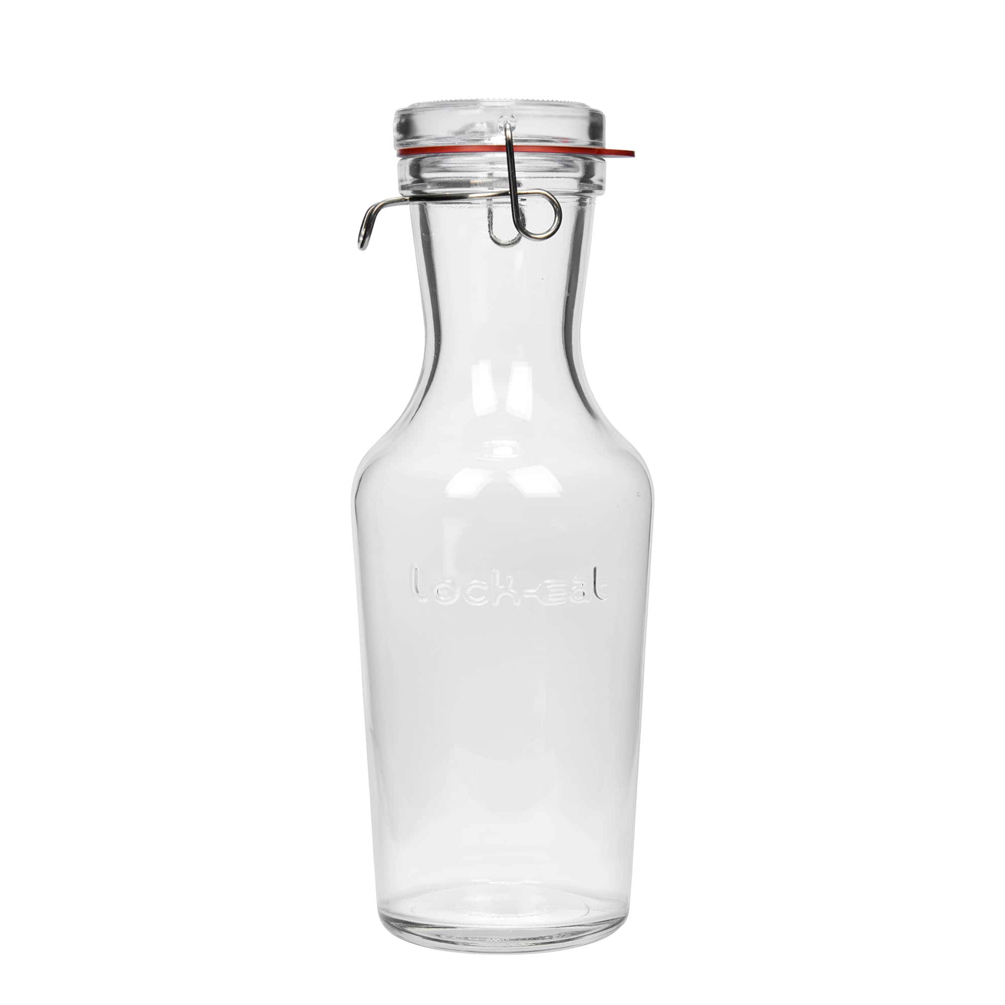 1.000 ml garrafa de vidrio «Lock-Eat», boca: cierre de alambre