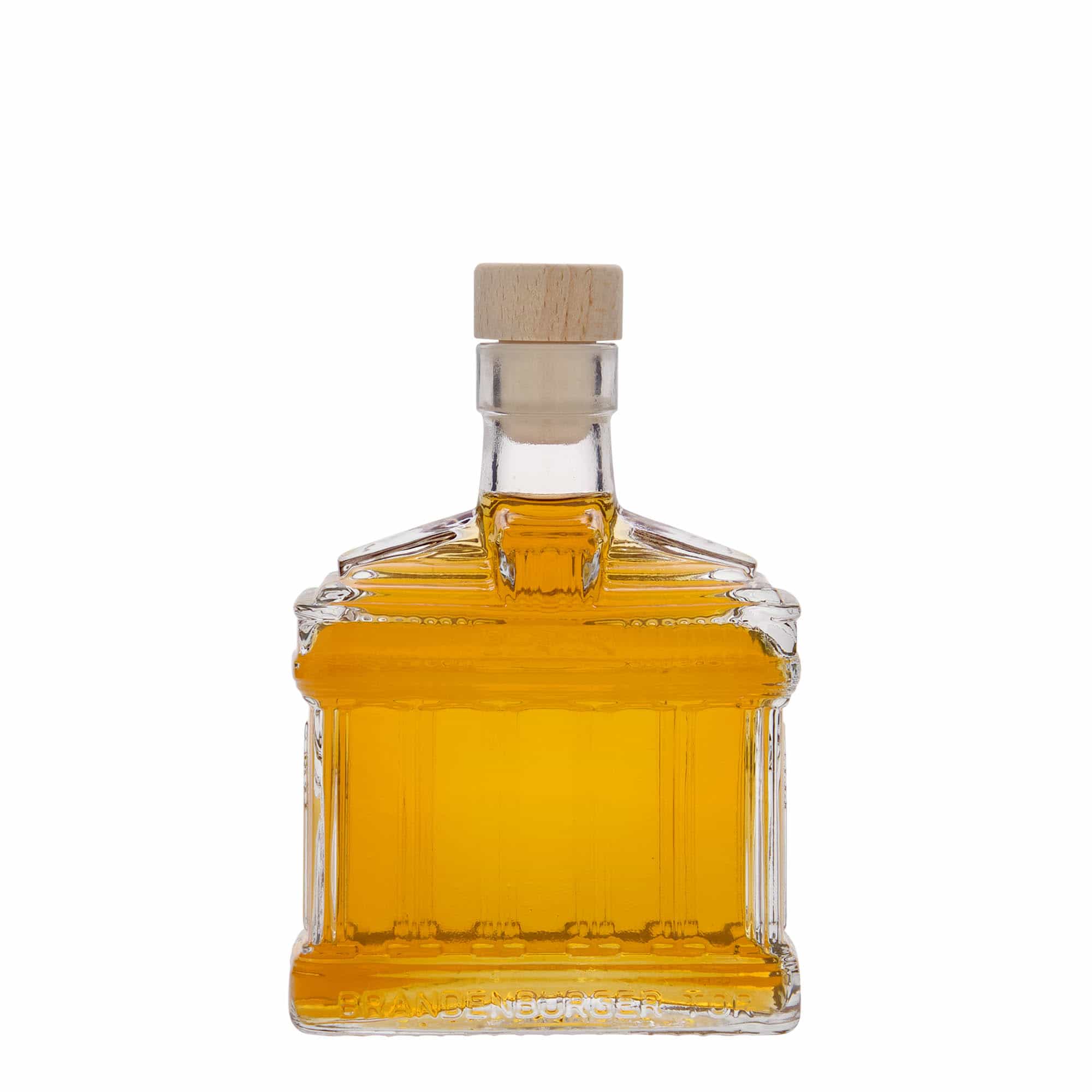Botella de vidrio 'Puerta de Brandeburgo' de 200 ml, boca: corcho