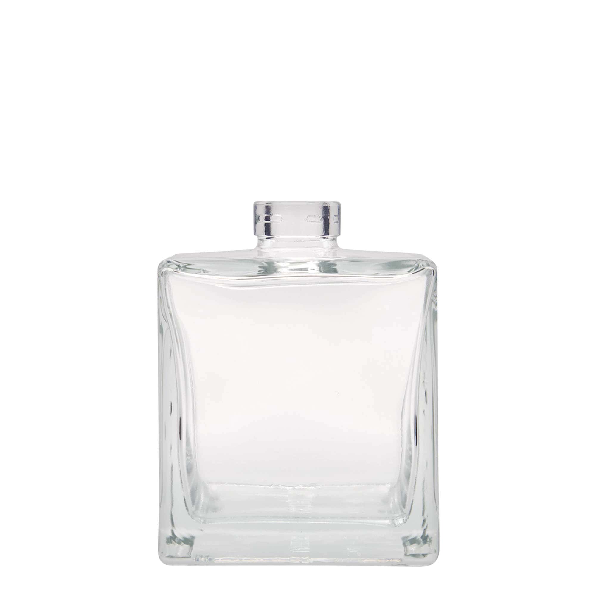 Botella de vidrio 'Cube' de 500 ml, cuadrada, boca: corcho Botella de vidrio 'Cube' de 500 ml, cuadrada, boca: corcho