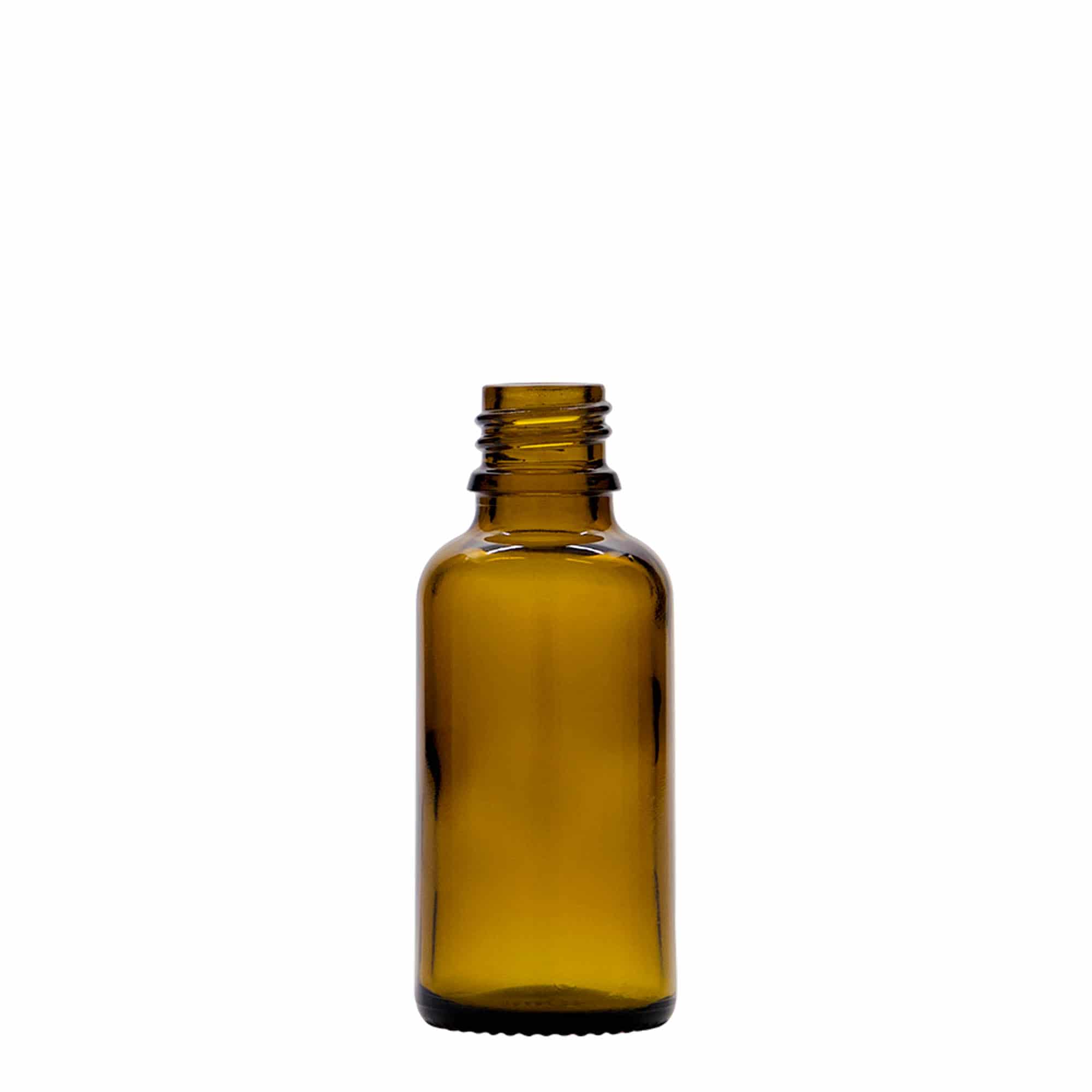 Frasco cuentagotas de 30 ml para medicina, vidrio, marrón, boca: DIN 18 Frasco cuentagotas de 30 ml para medicina, vidrio, marrón, boca: DIN 18