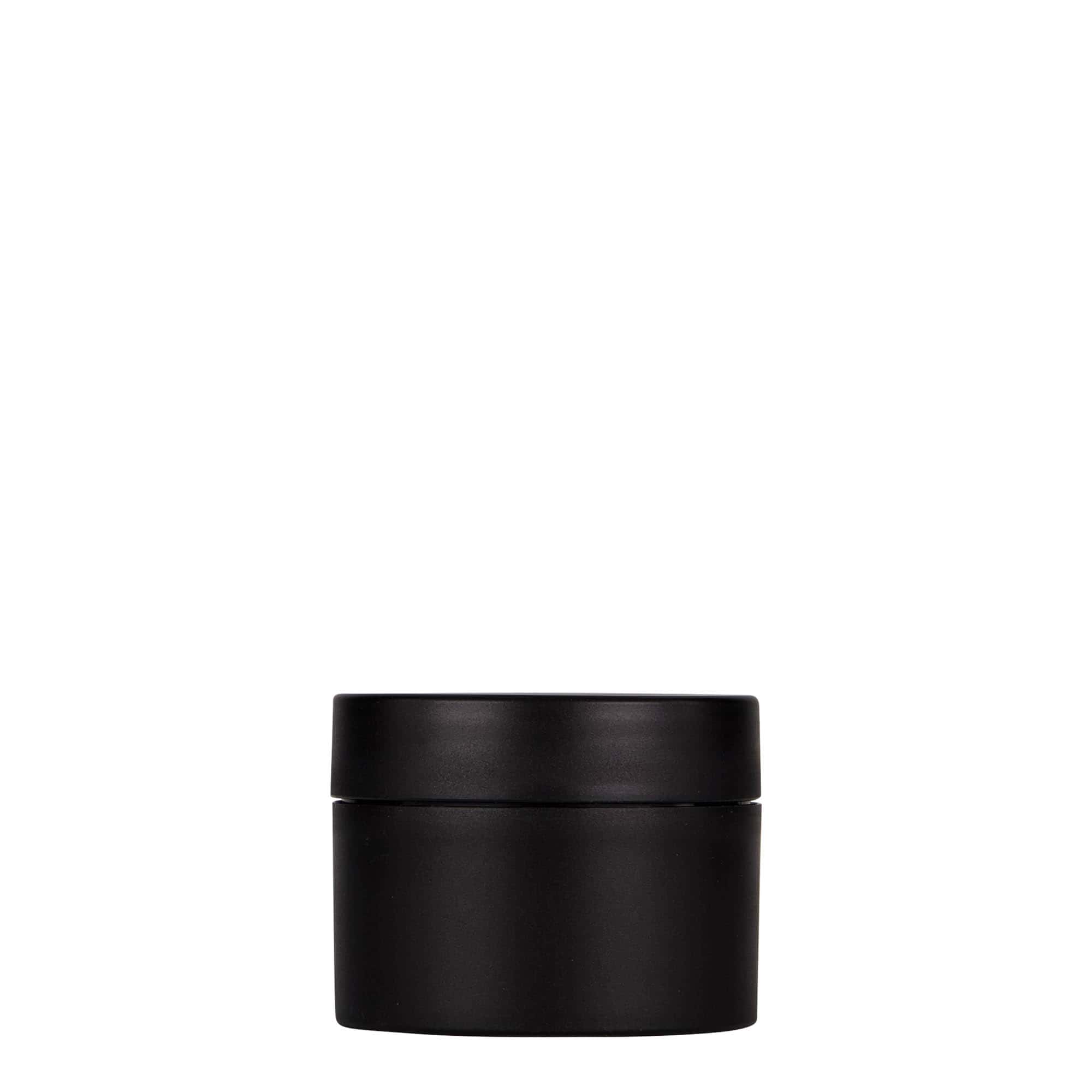 50 ml bote de plástico «Antonella», PP, negro, boca: cierre de rosca