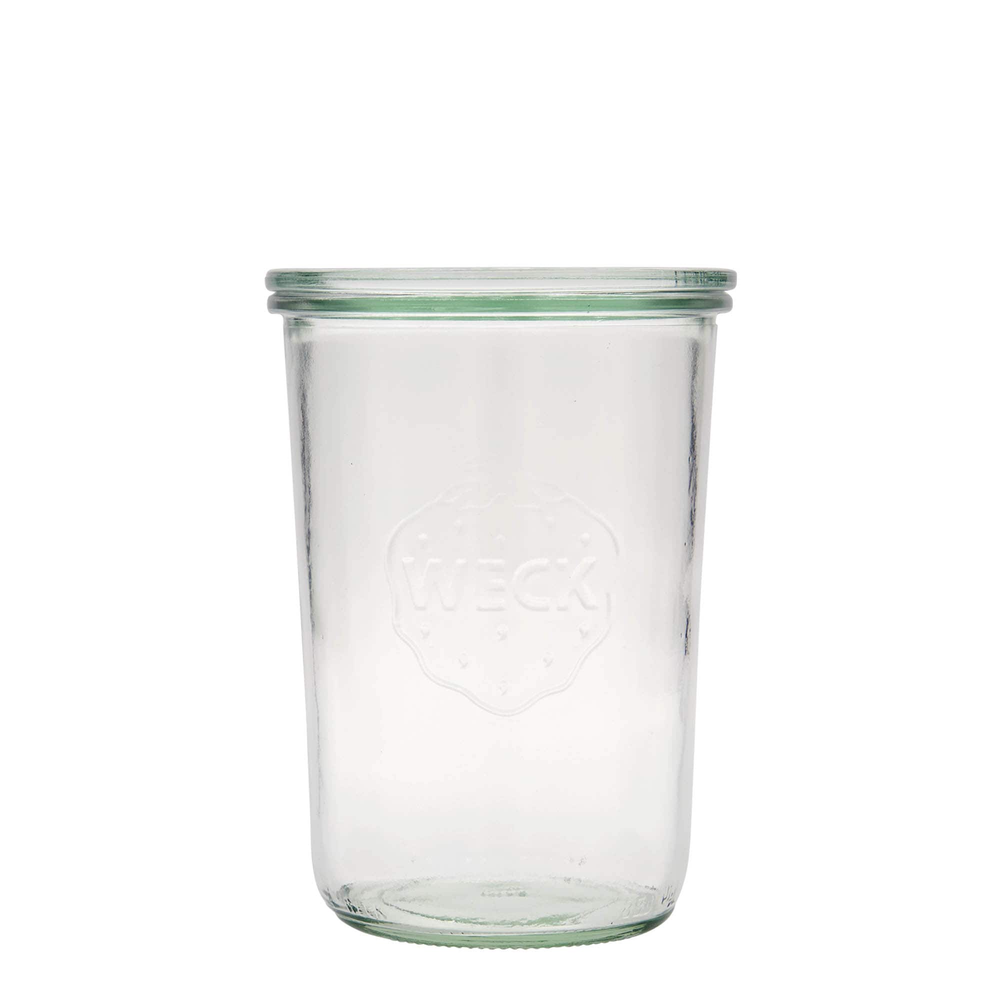 Tarro de vidrio cilíndrico WECK de 850 ml, boca: borde redondo