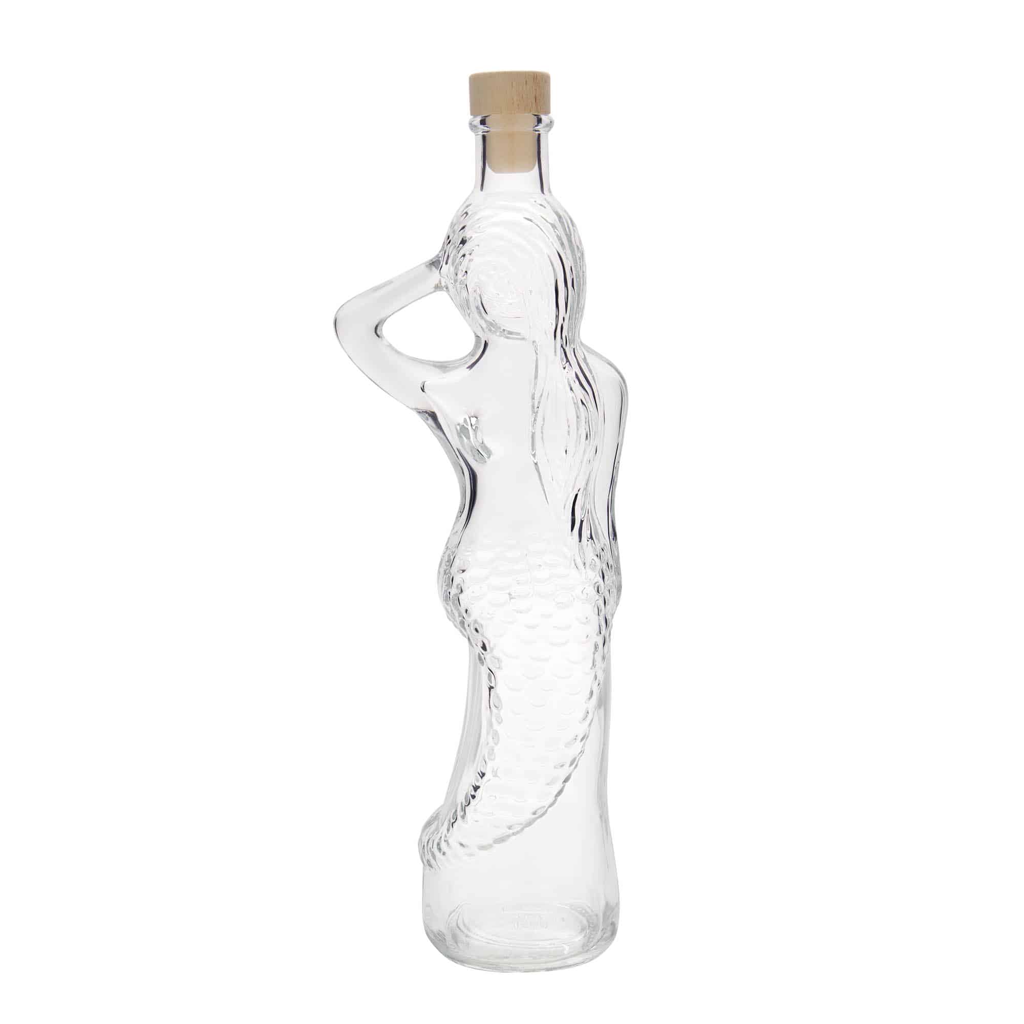 Botella de vidrio 'Sirena' de 500 ml, boca: corcho