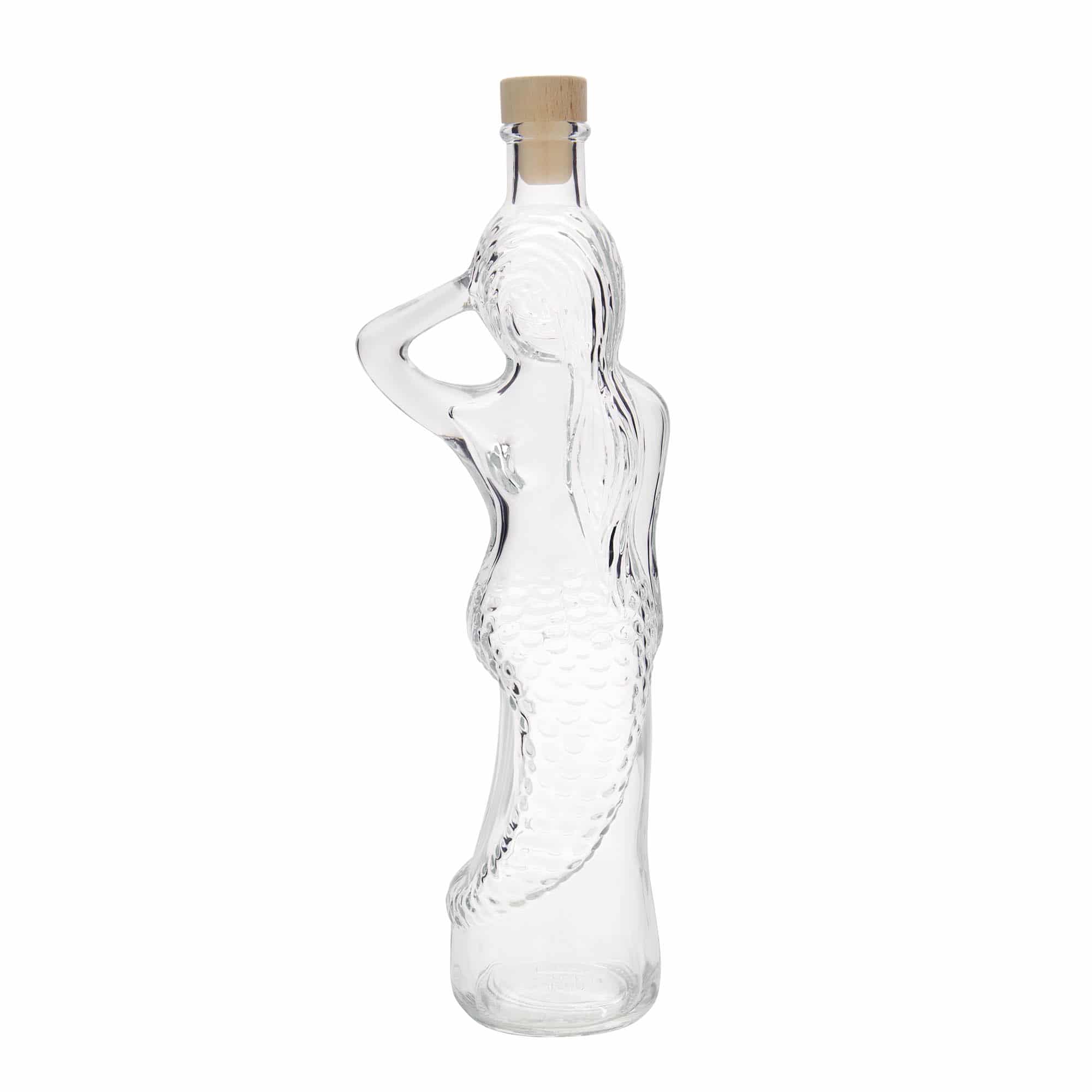 Botella de vidrio de 500 ml 'Sirena', boca: corcho