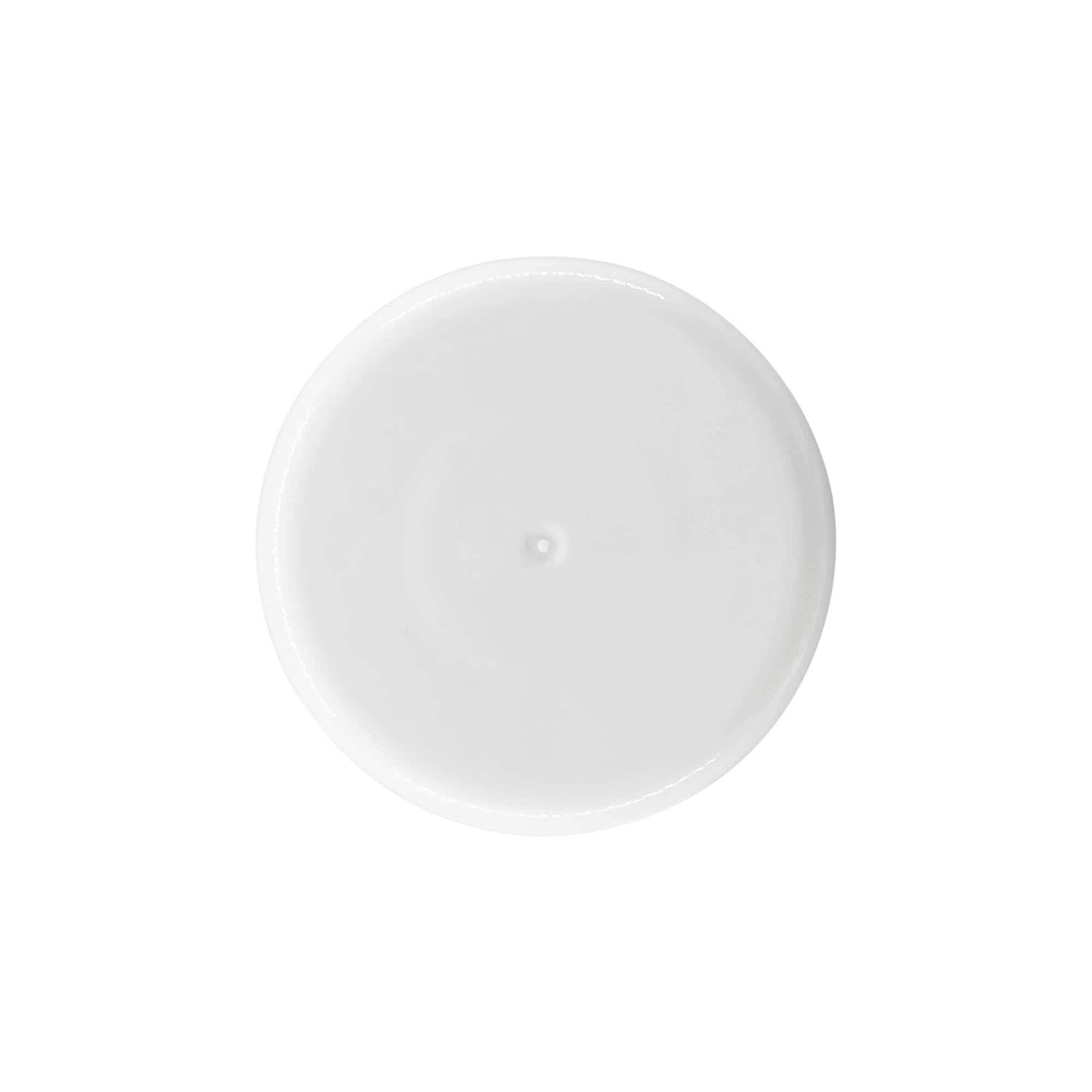 Tapón de rosca botella redonda con inserto dosificador, plástico de PE, blanco, para boca: GL 22