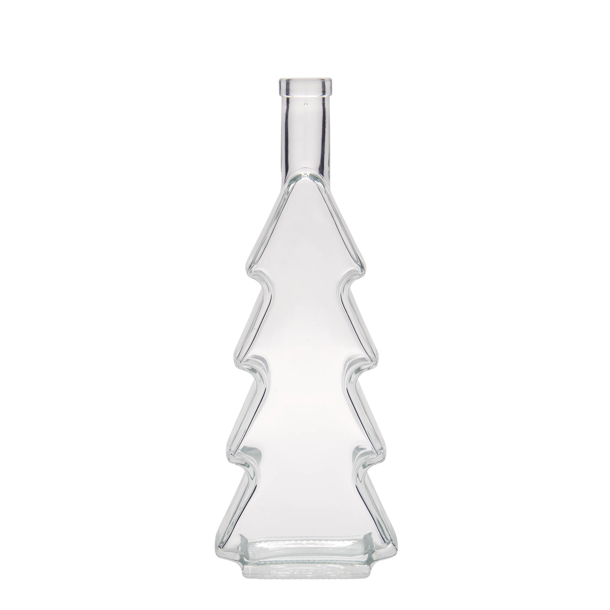 Botella de cristal de 500 ml «Árbol de Navidad», boca: corcho