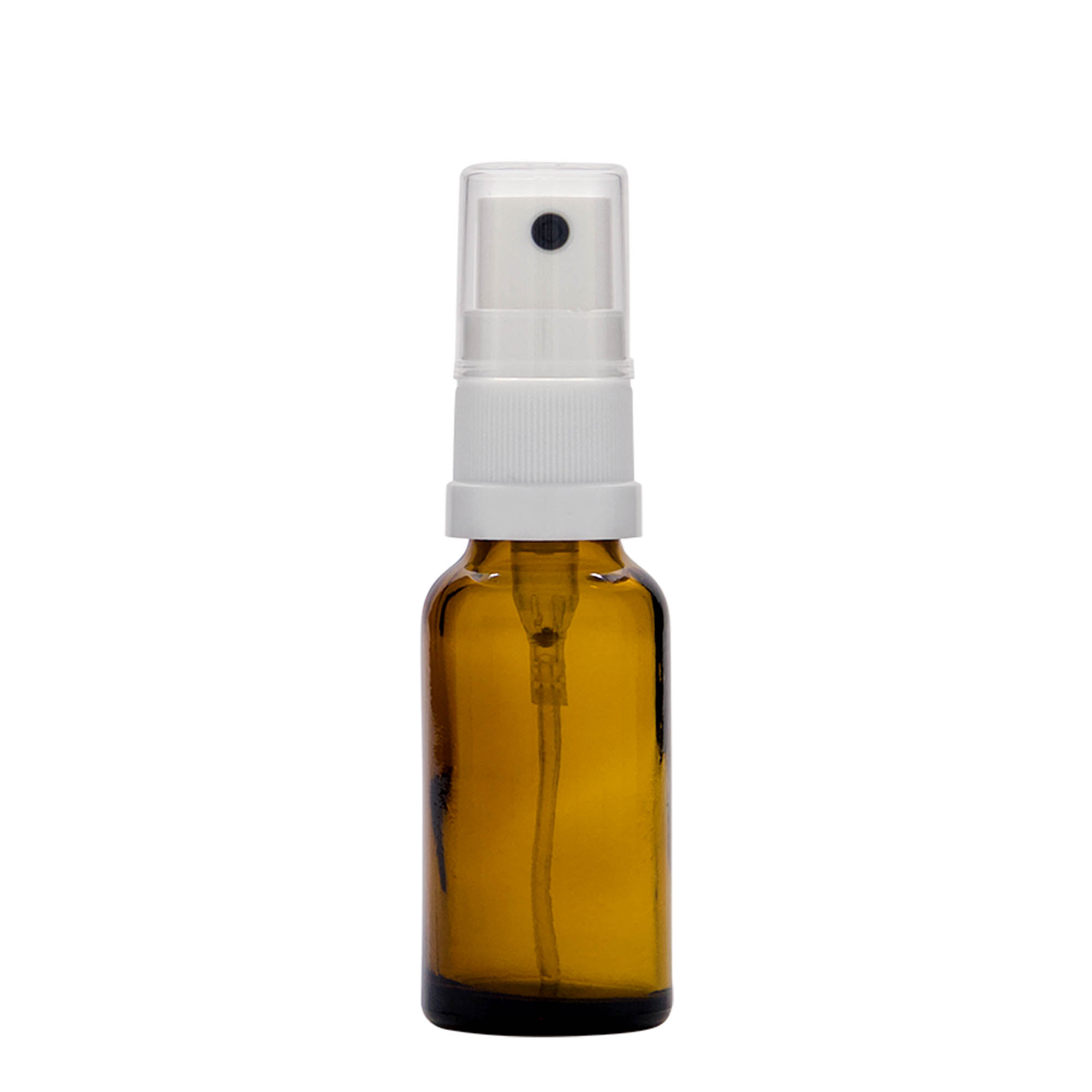 20 ml frasco pulverizador medicina, vidrio, marrón, boquilla: DIN 18