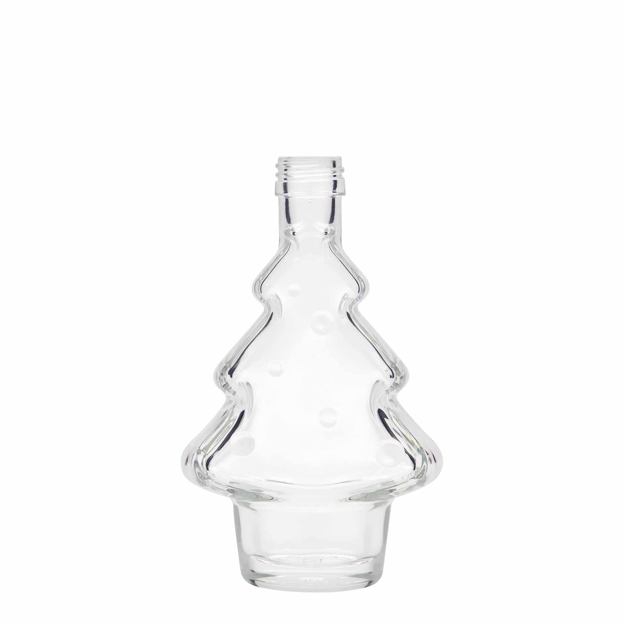 Botella de vidrio de 200 ml 'Árbol de Navidad', boca: PP 28