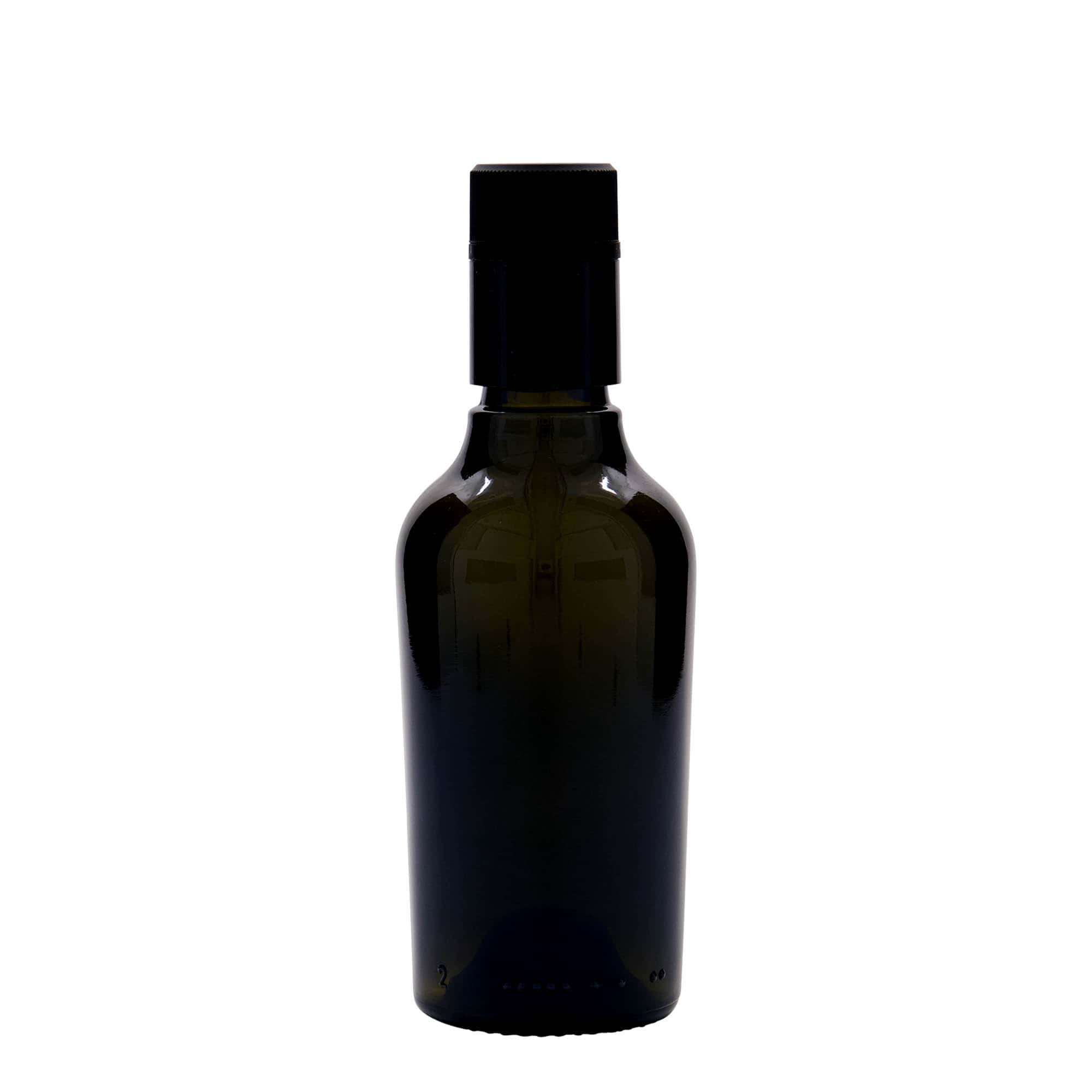 250 ml Botella de vinagre/aceite 'Oleum', vidrio, verde antiguo, boca: DOP