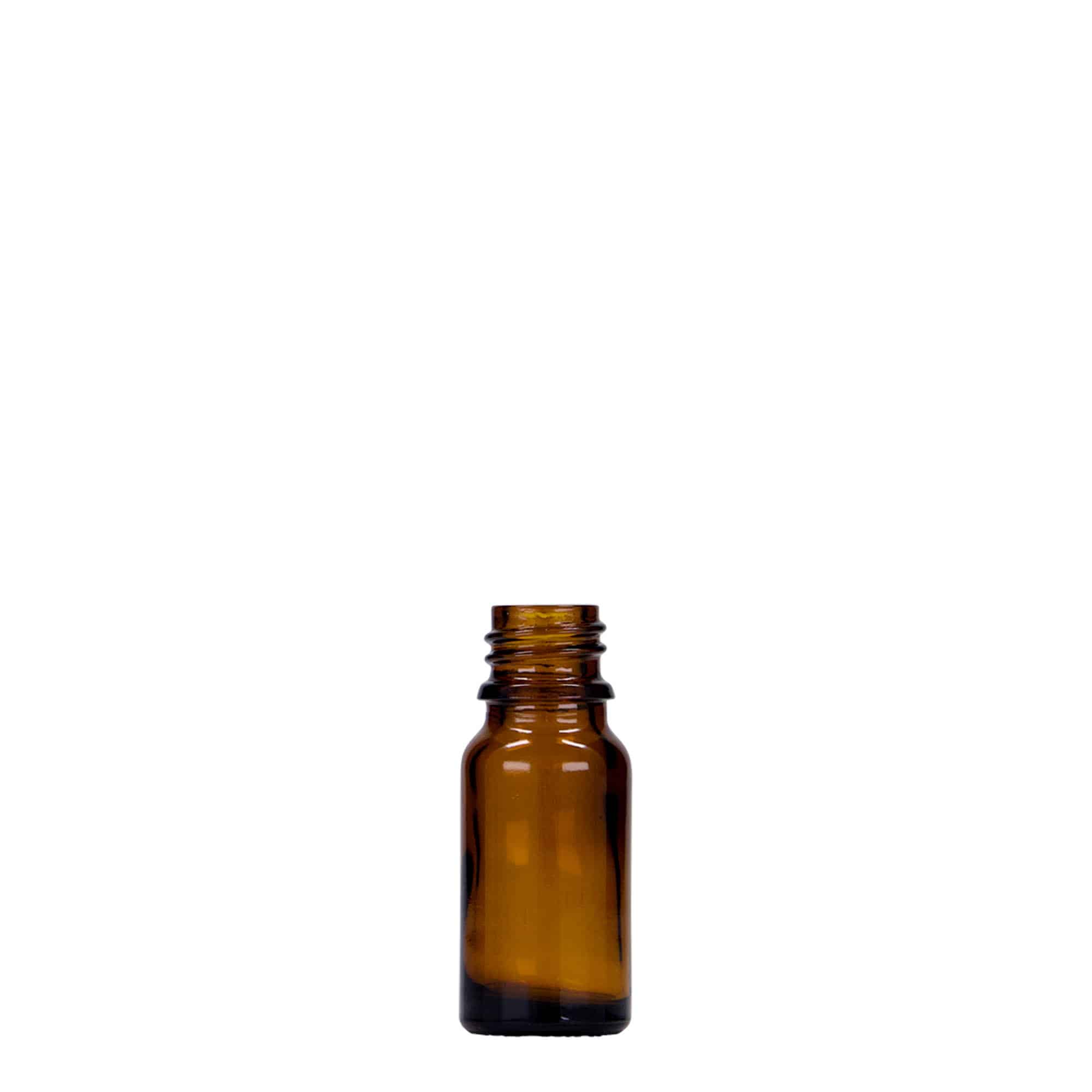 10 ml frasco medicinal, vidrio, marrón, boca: DIN 18