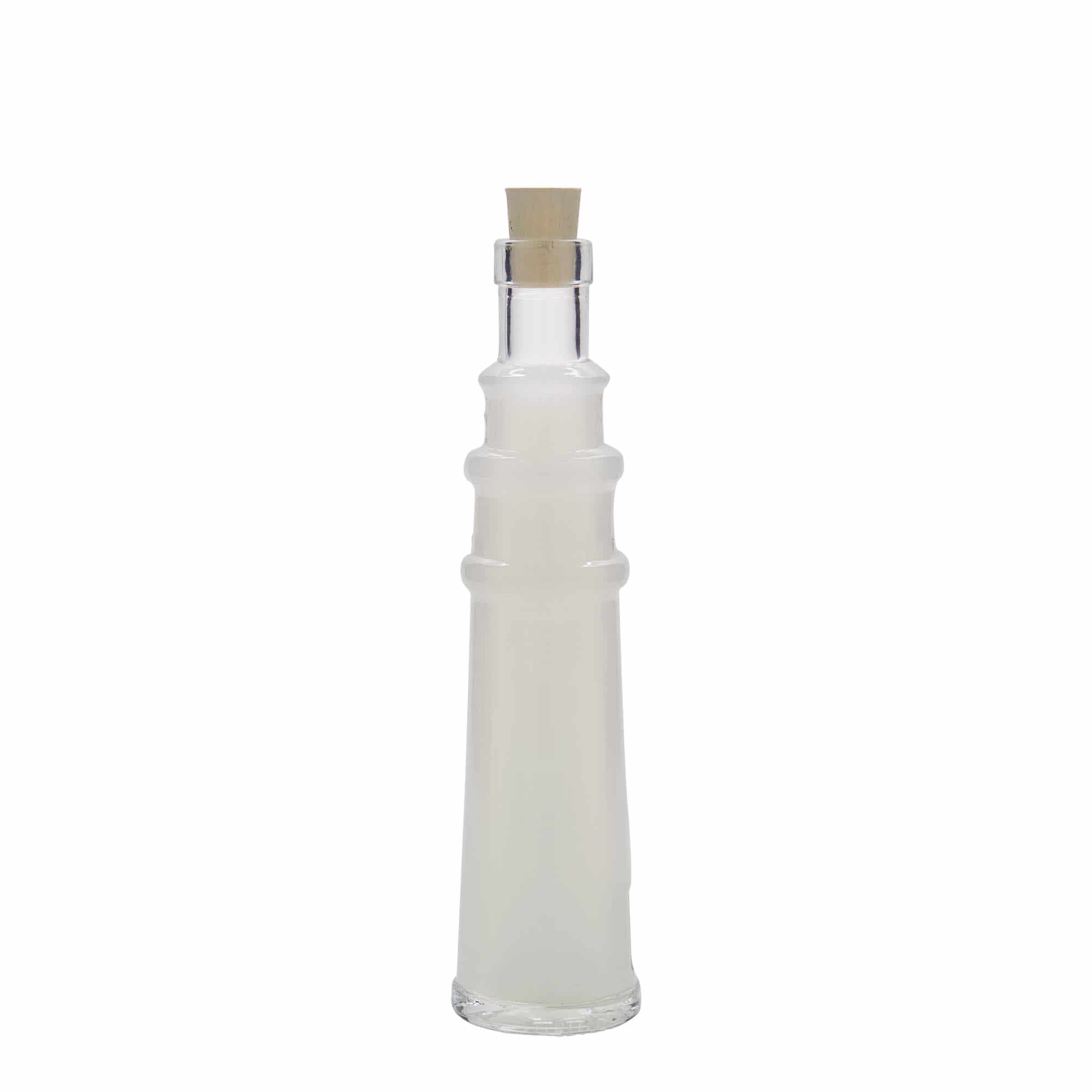 Botella de vidrio 'Faro' de 100 ml, boca: corcho