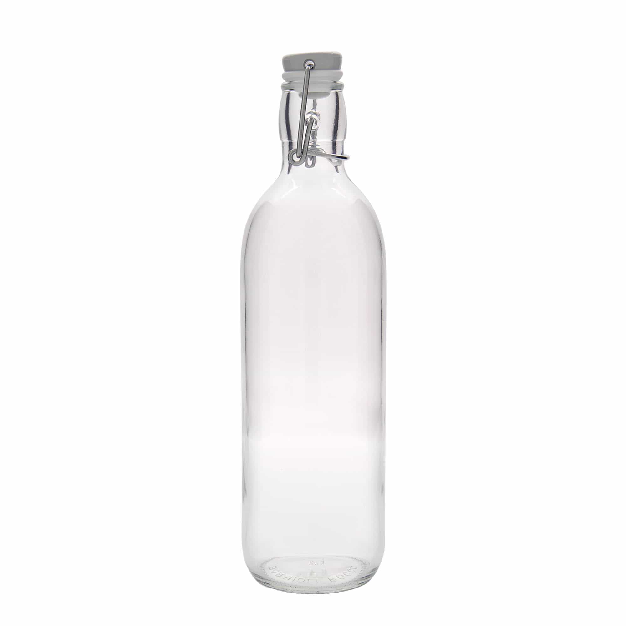 Botella de vidrio 'Emilia' de 1000 ml, boca: tapón mecánico