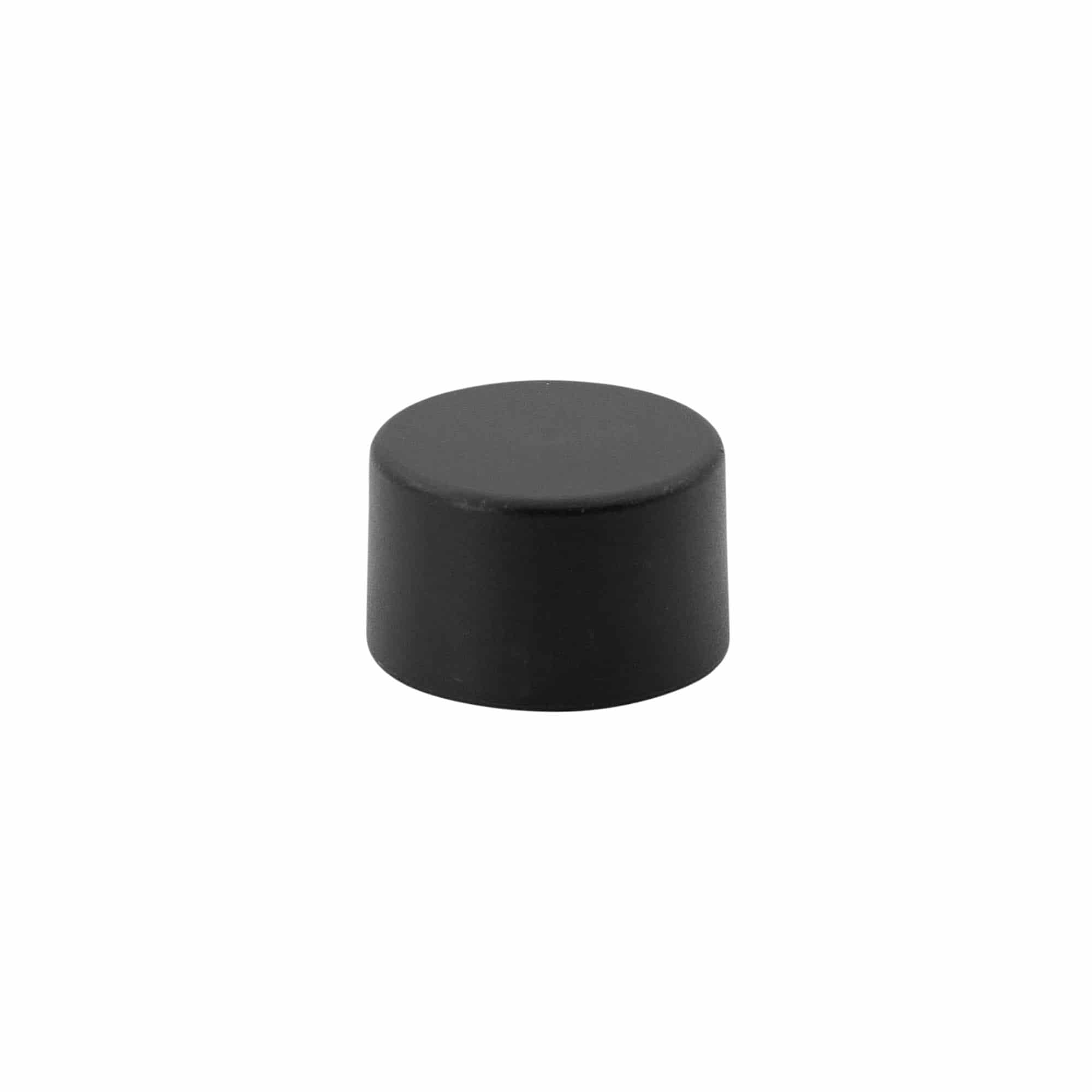 Tapón de rosca, metal-plástico, negro, para boca: PP 28 Tapón de rosca, metal-plástico, negro, para boca: PP 28