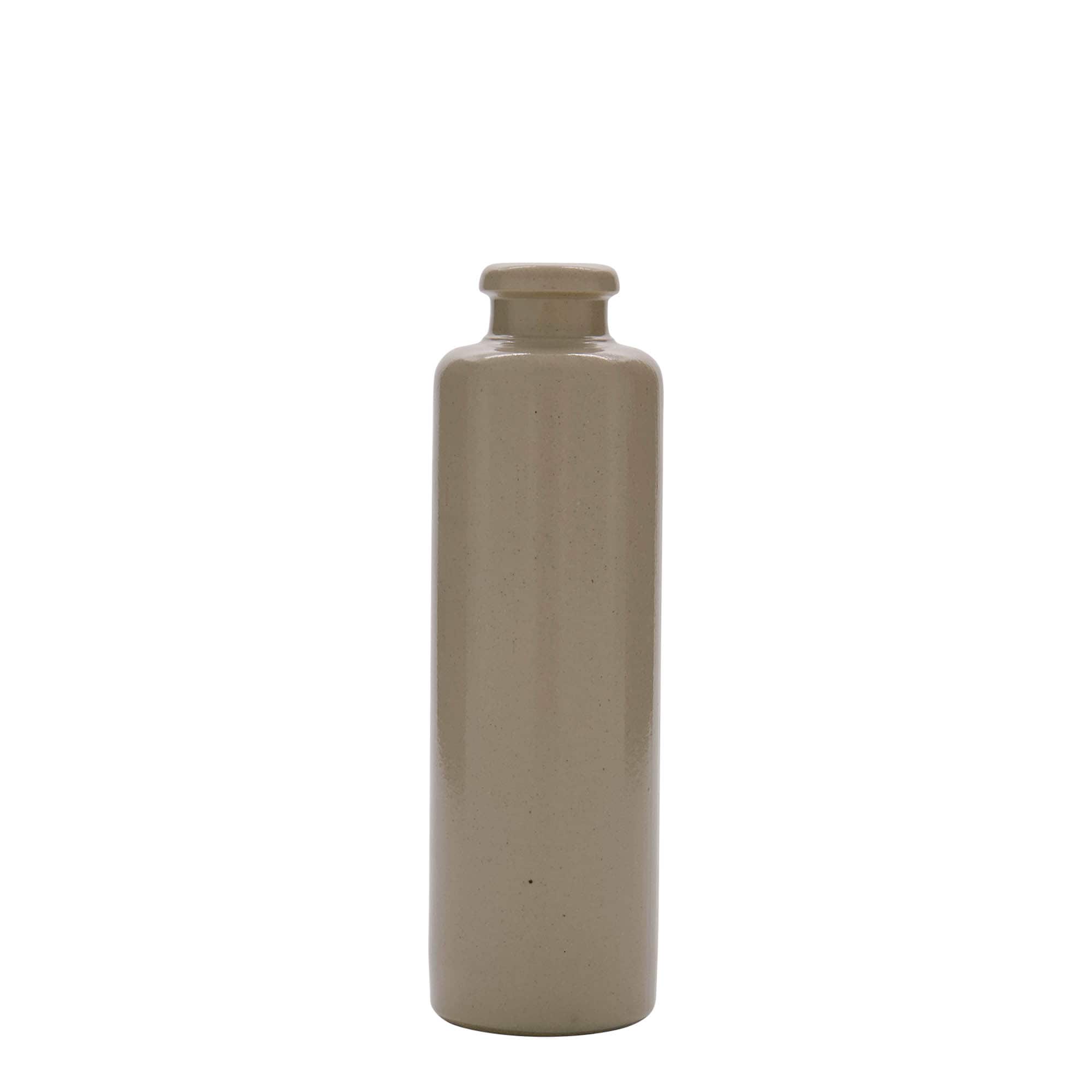 Jarra de barro de 200 ml, gres, beige, boca: corcho