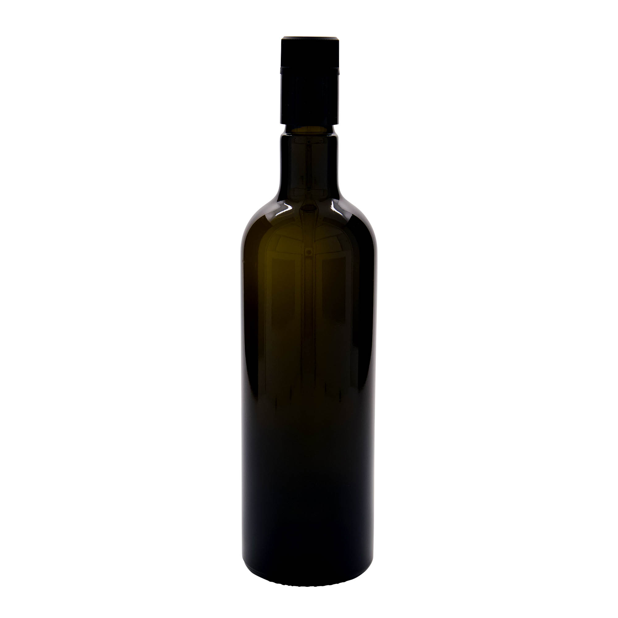 Botella de vinagre/aceite de 750 ml 'Willy New', vidrio, verde antiguo, boca: DOP Botella de vinagre/aceite de 750 ml 'Willy New', vidrio, verde antiguo, boca: DOP