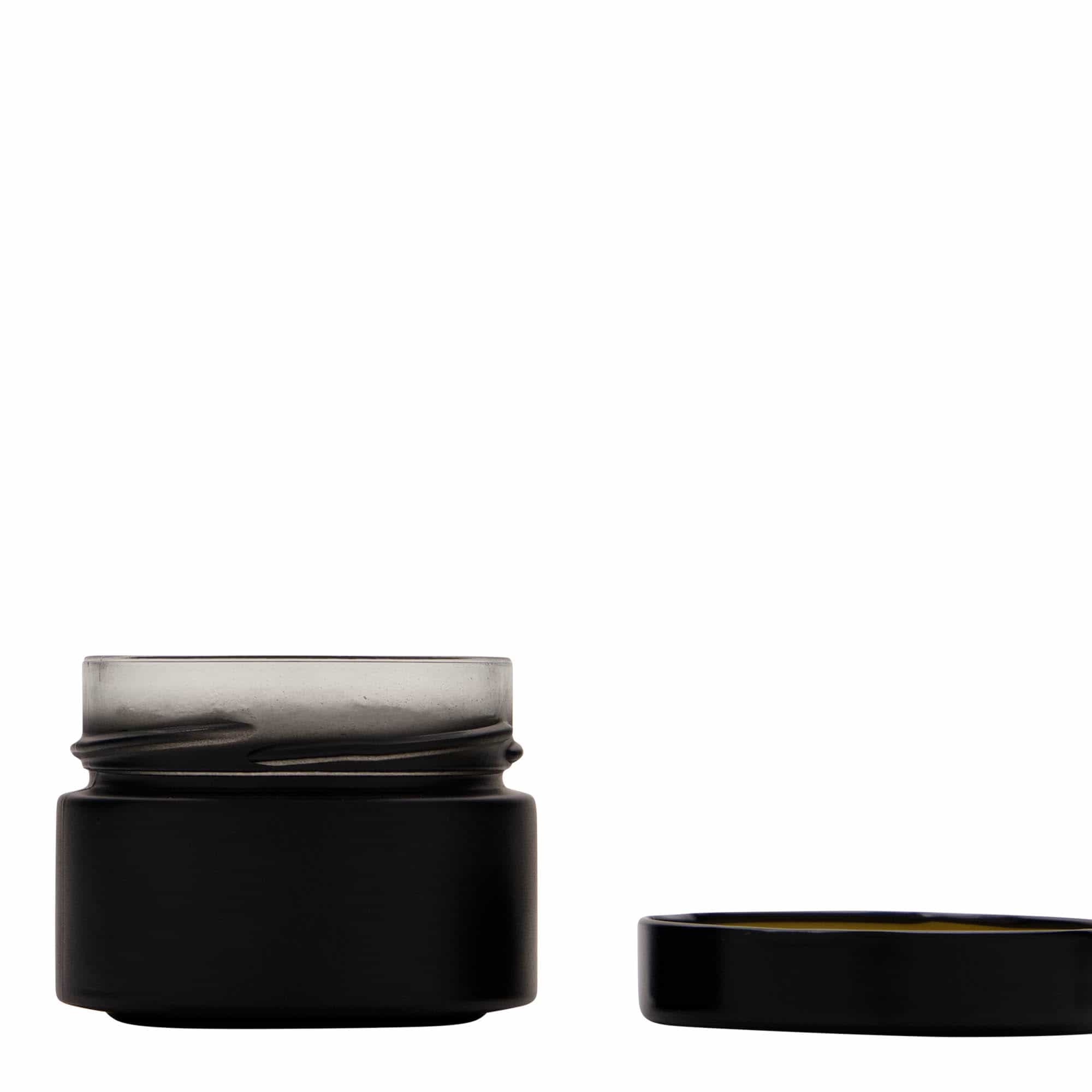 Tarro redondo 'Aurora' de 130 ml, negro, boca: Deep-Twist-Off (DTO 66)
