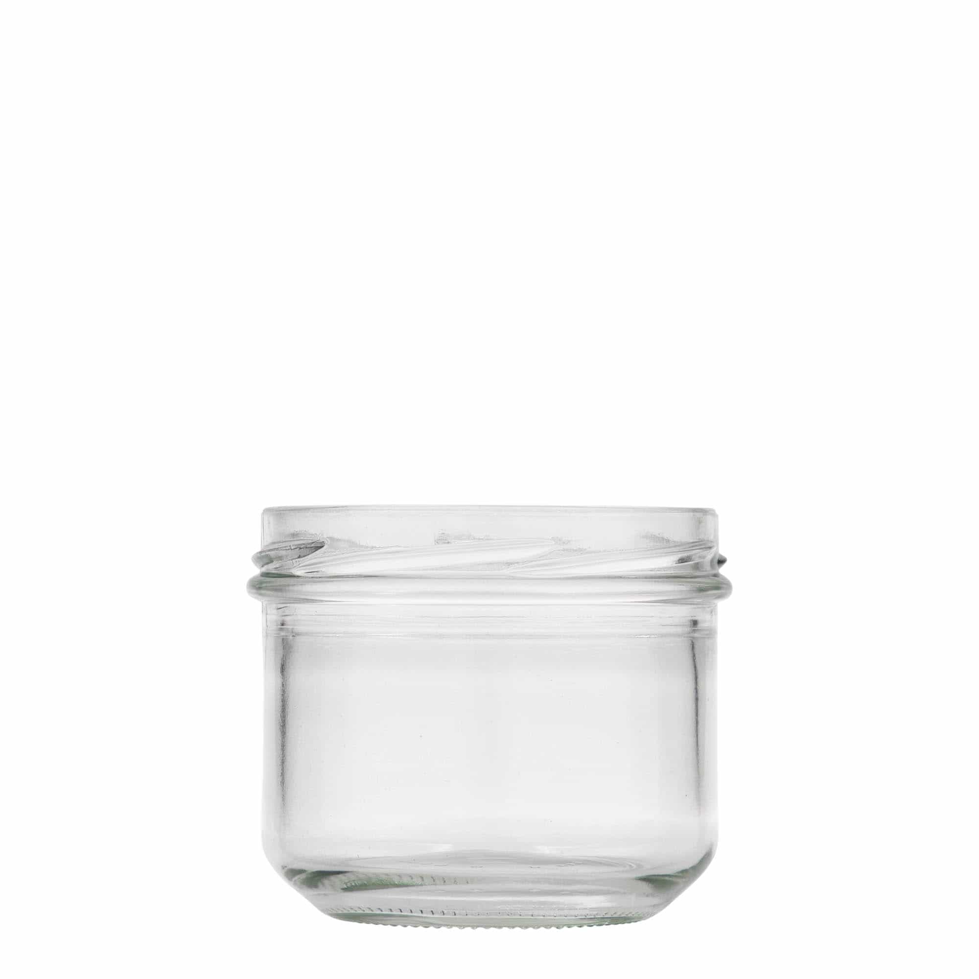 Tarro de vidrio cilíndrico de 250 ml, boca: Twist-Off (TO 82)