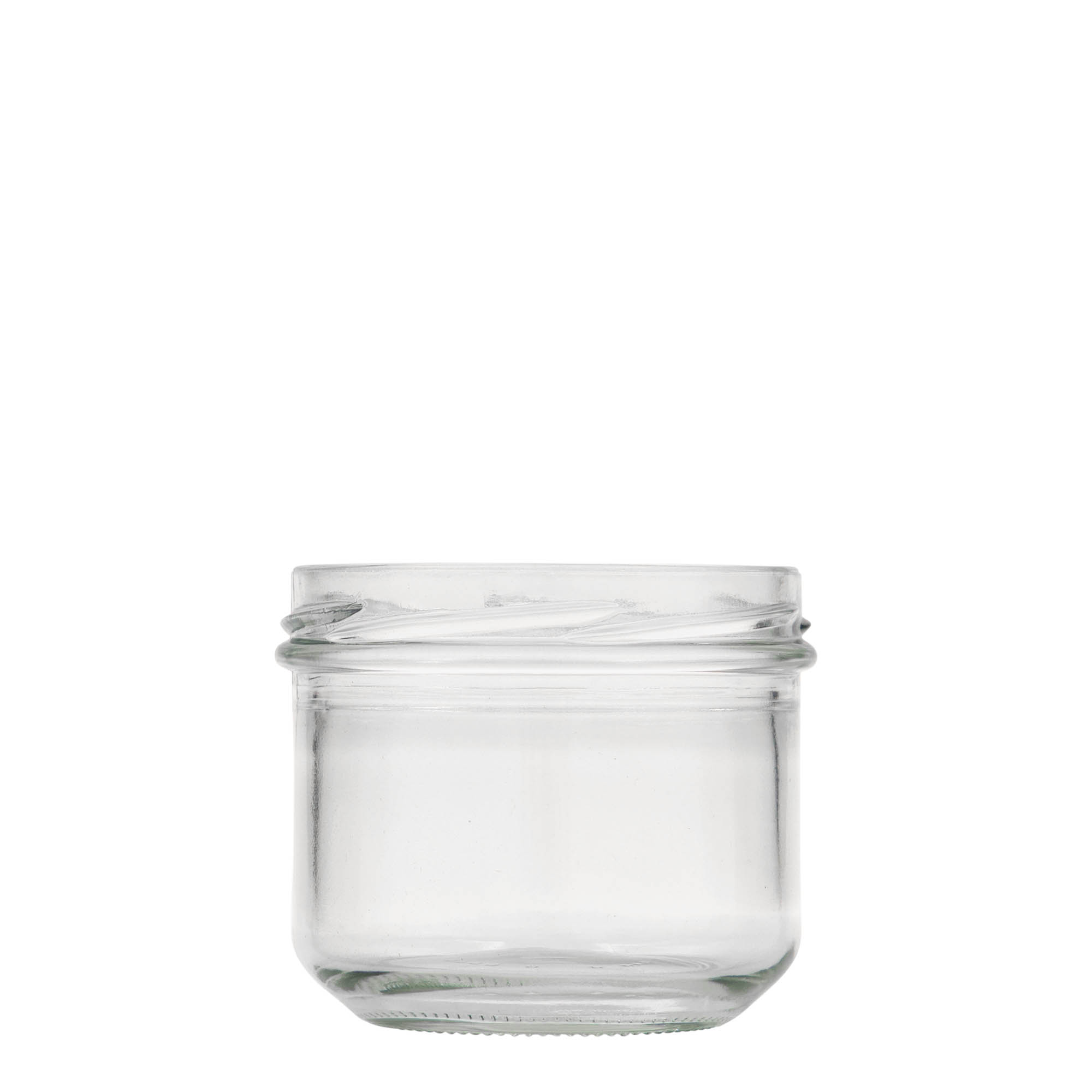 250 ml tarro de vidrio con fondo plano, boca: Twist-Off (TO 82) 250 ml tarro de vidrio con fondo plano, boca: Twist-Off (TO 82)