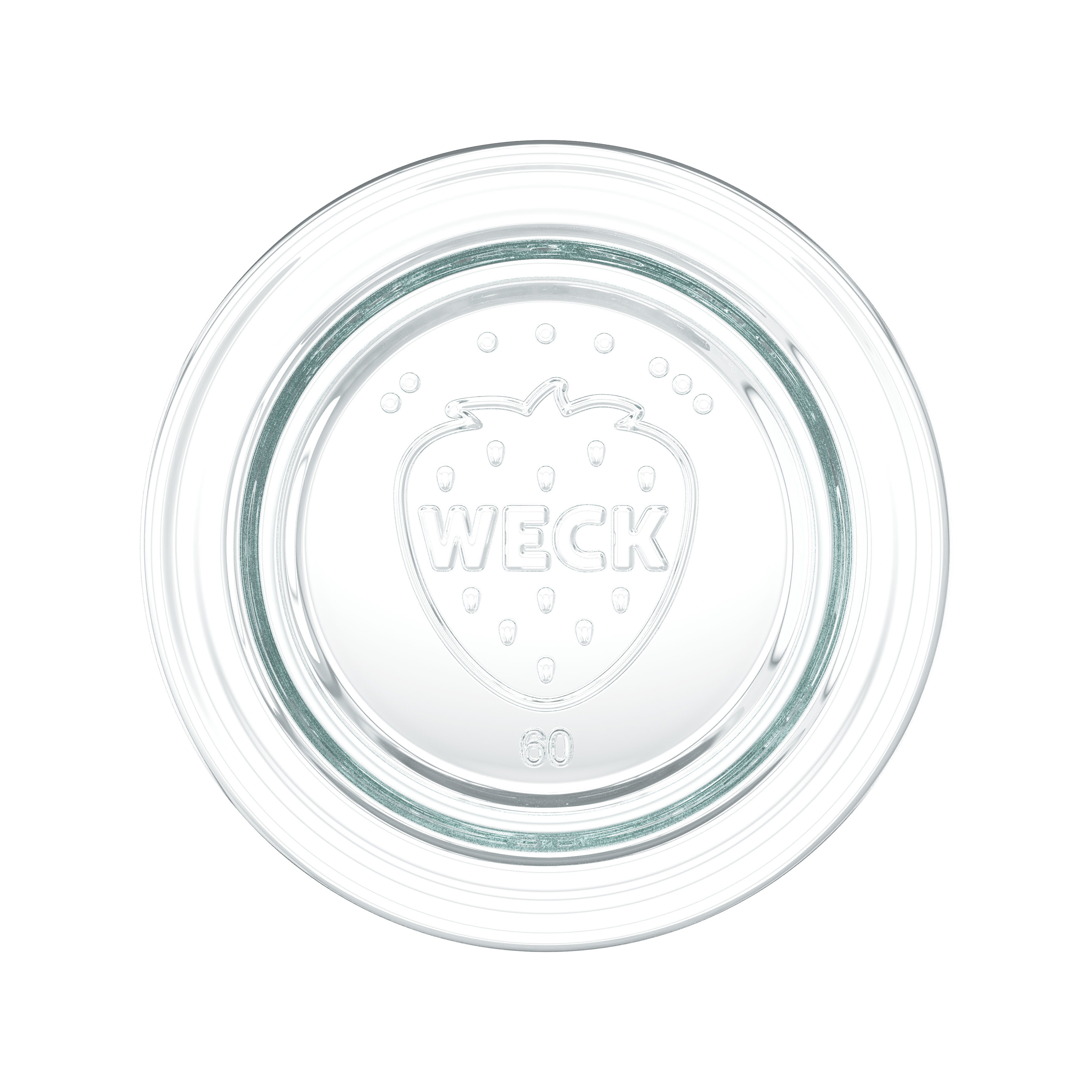 6x 600 ml vaso cilíndrico WECK con tapa de vidrio RR 60