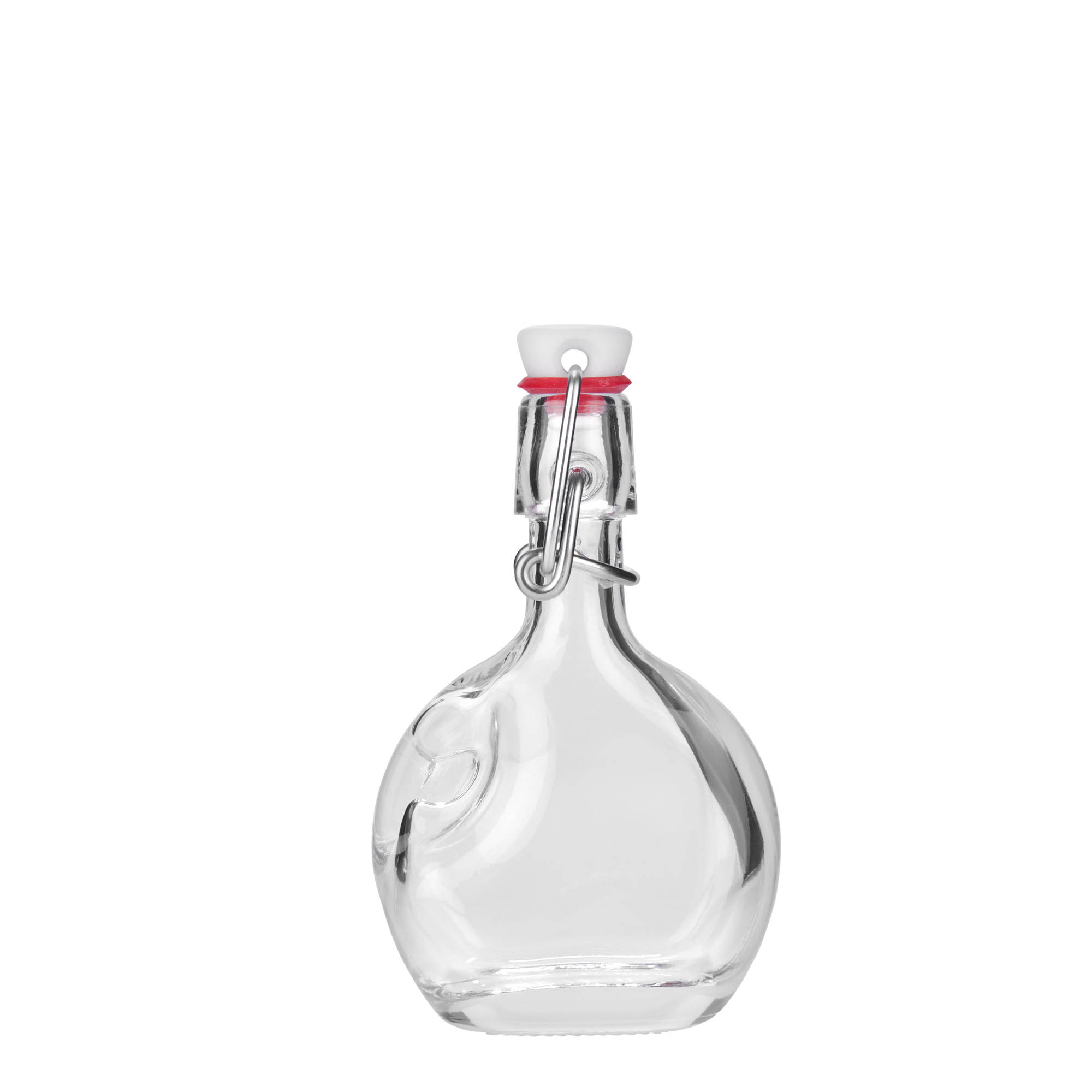 Botella de cristal de 40 ml 'Lukas', ovalada, boca: cierre de palanca Botella de cristal de 40 ml 'Lukas', ovalada, boca: cierre de palanca