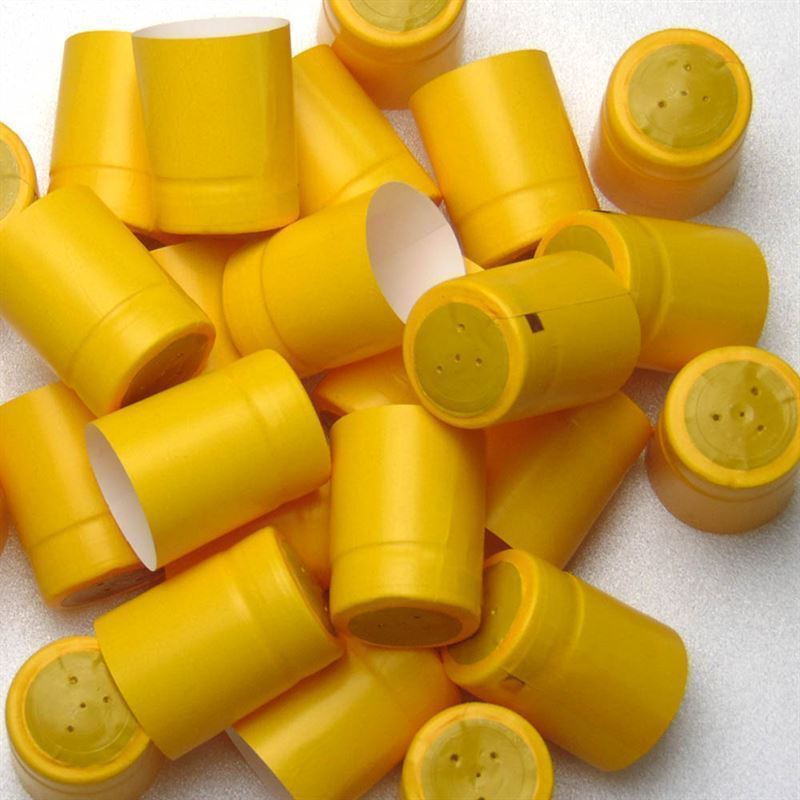 Cápsula termoencogible 32x41, plástico de PVC, amarillo