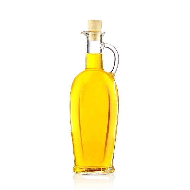 Botella de vidrio de 250 ml 'Eleganta', ovalada, boca: corcho