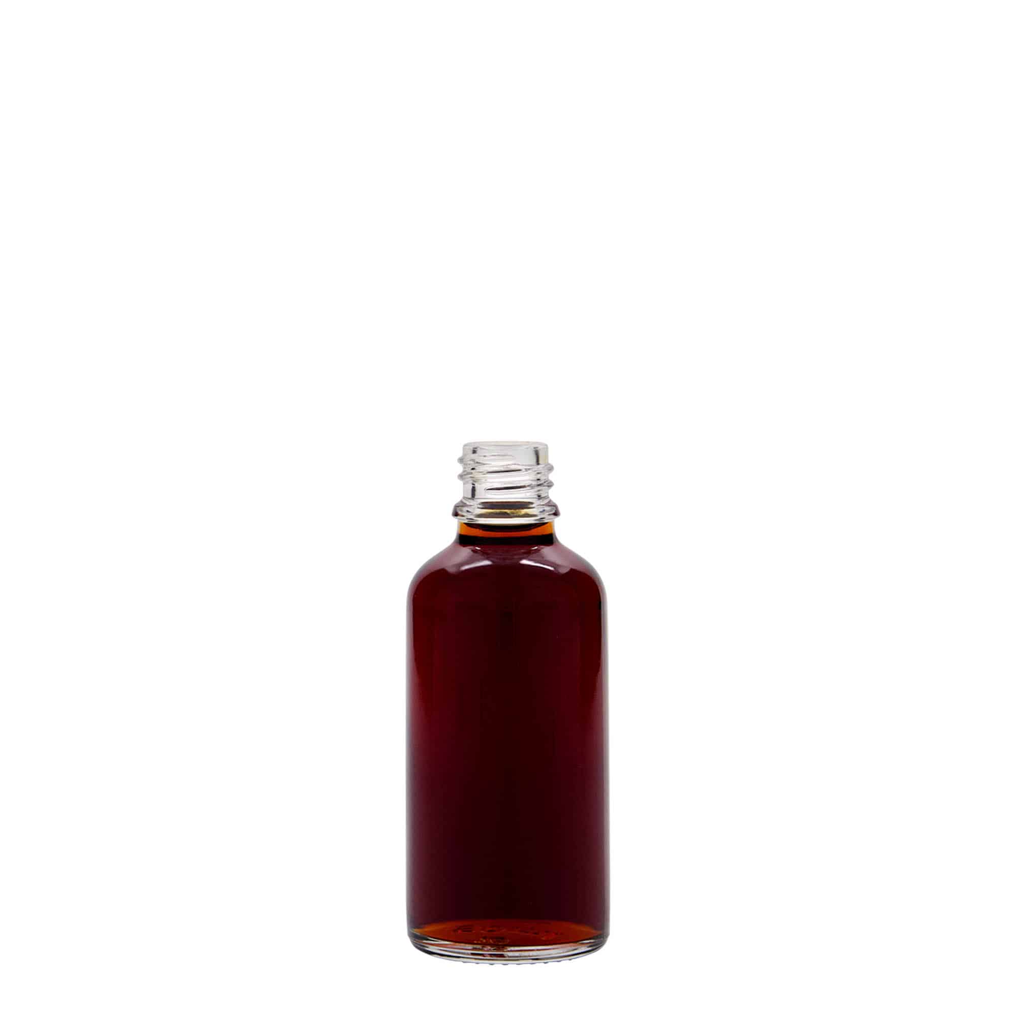 Frasco de medicamentos de 50 ml, vidrio, boca: DIN 18