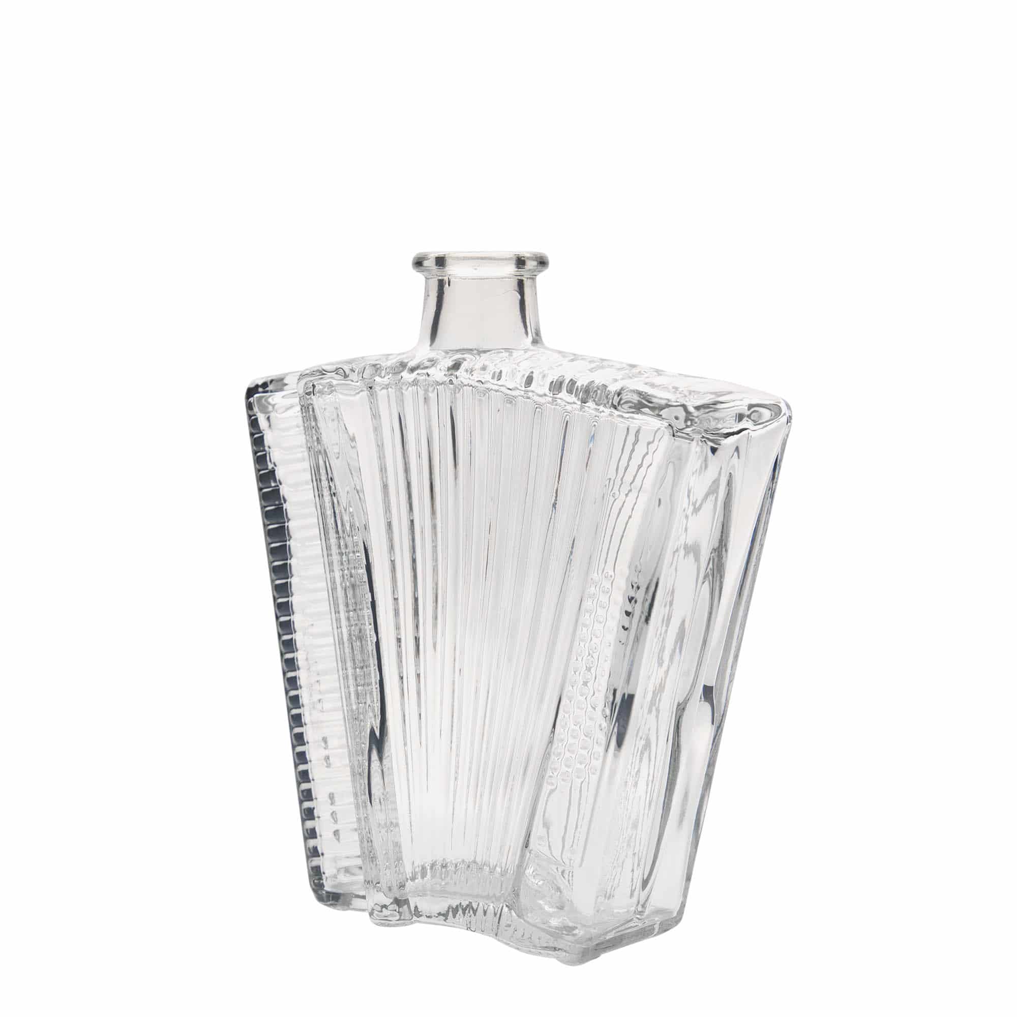 Botella de vidrio 'Acordeón' de 500 ml, boca: corcho