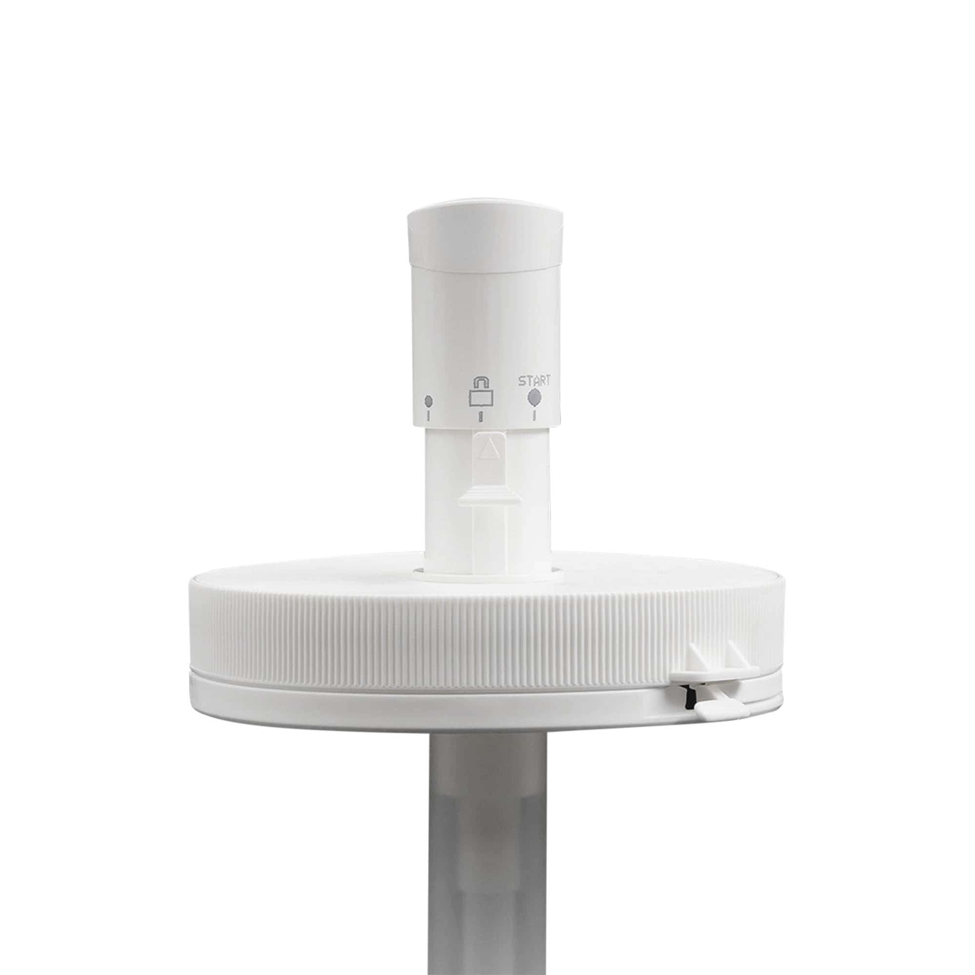 Bomba dispensadora para 1.240 ml 'Securibox', plástico PE, blanca, para boca: cierre de rosca