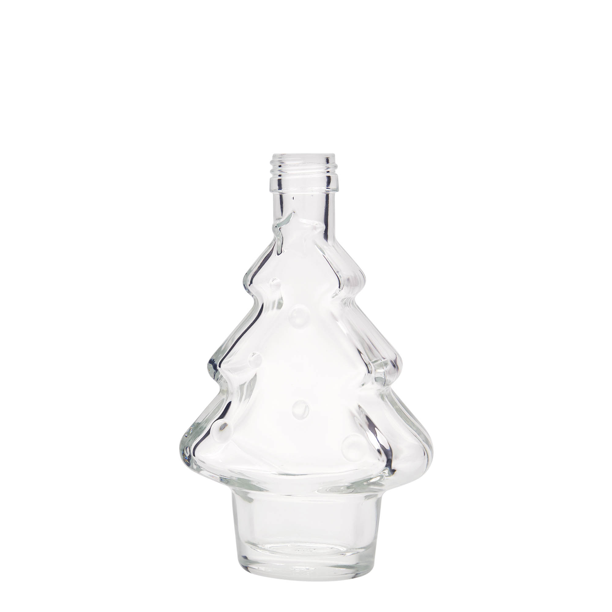 Botella de vidrio de 200 ml 'Árbol de Navidad', boca: PP 28