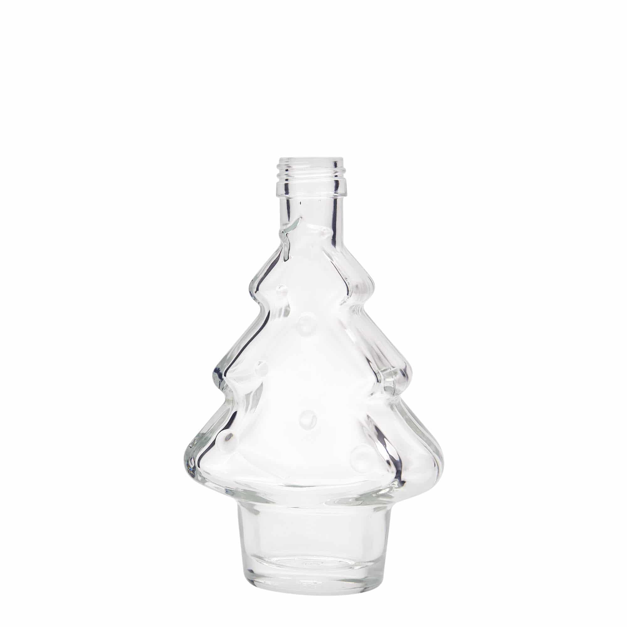 Botella de vidrio de 200 ml 'Árbol de Navidad', boca: PP 28 Botella de vidrio de 200 ml 'Árbol de Navidad', boca: PP 28