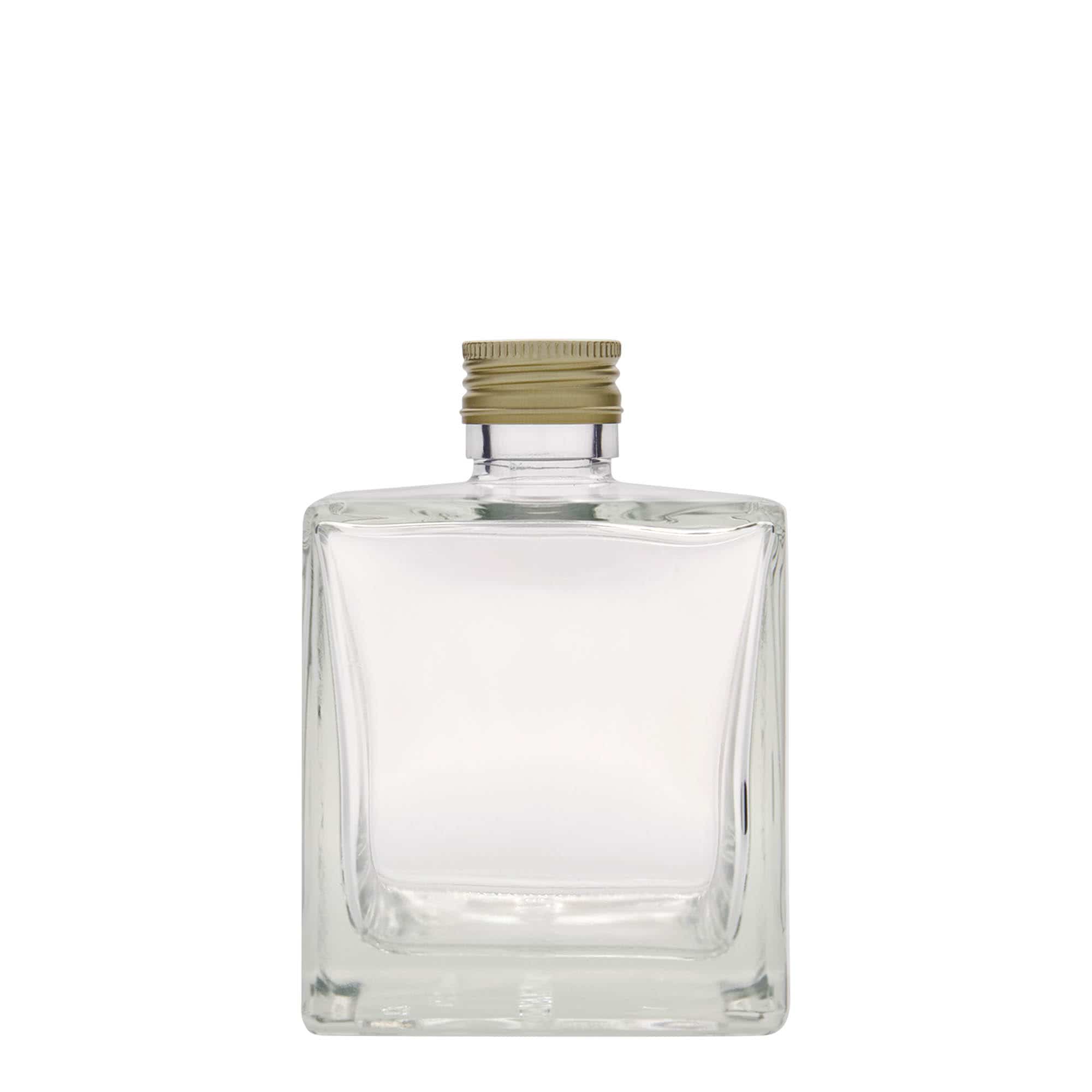 Botella de vidrio 'Cube' de 500 ml, cuadrada, boca: PP 31,5